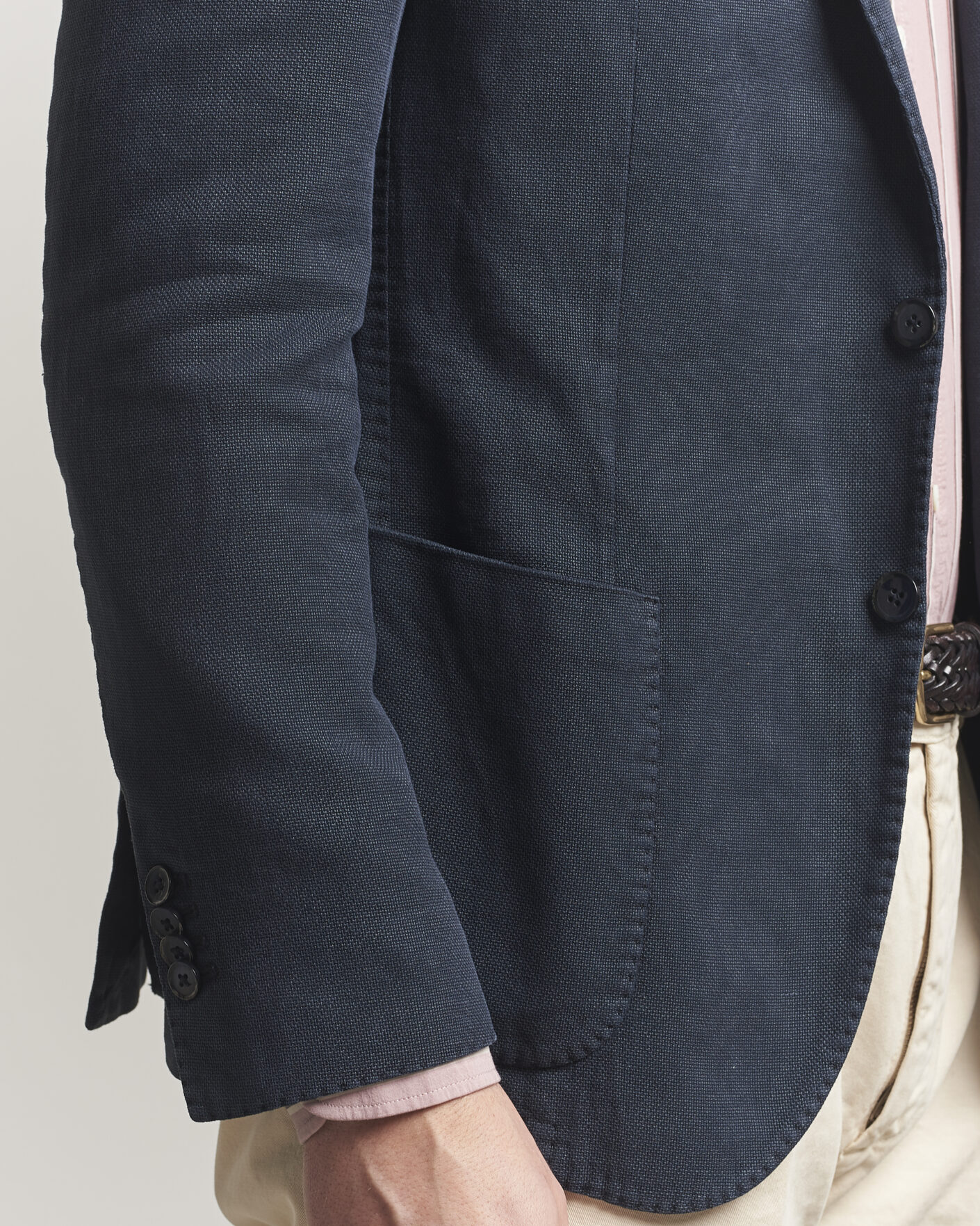 Herr | Kavajer | L.B.M. 1911 | Jack Regular Fit Structured Cotton Blazer Navy