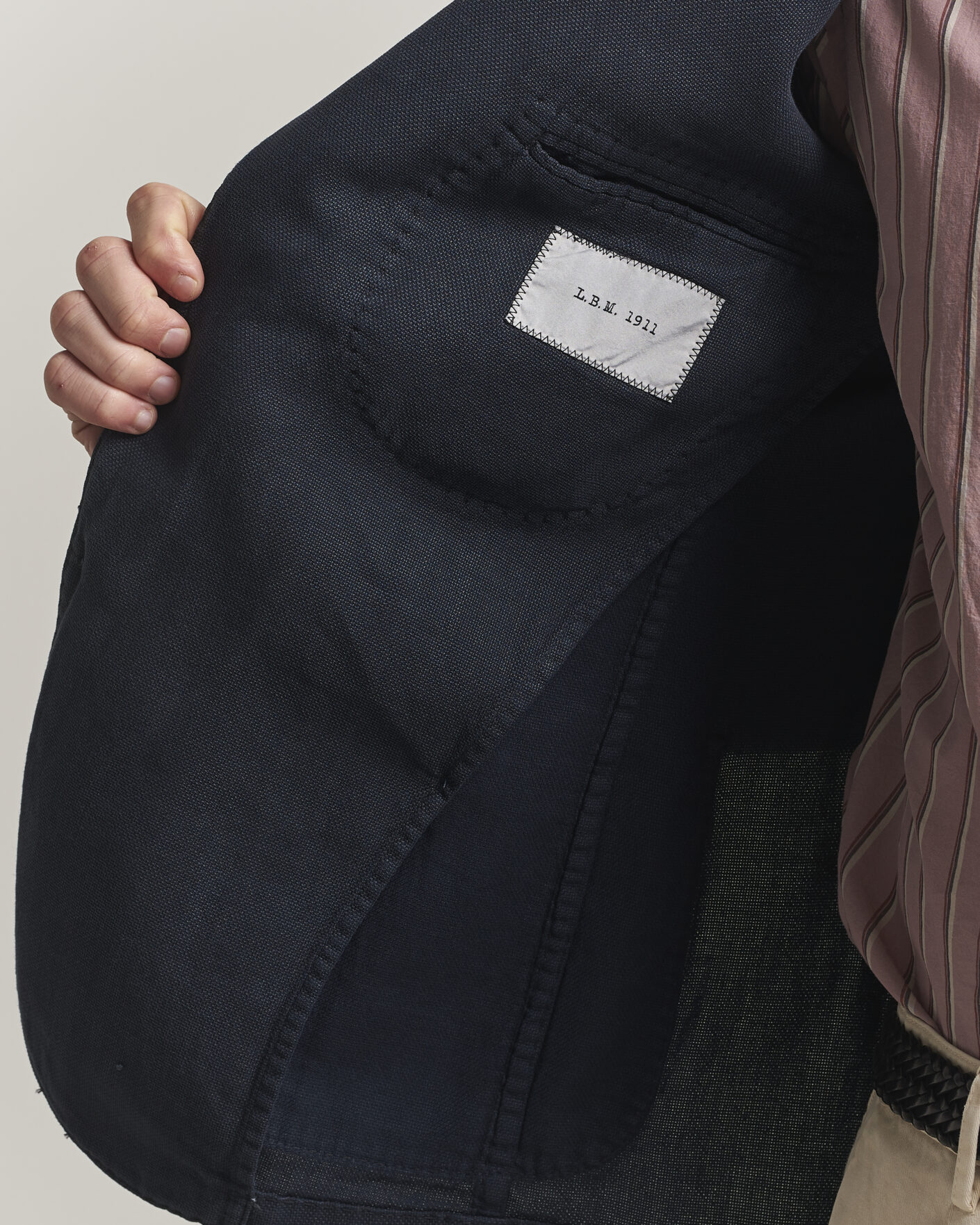 Herr | Kavajer | L.B.M. 1911 | Jack Regular Fit Structured Cotton Blazer Navy