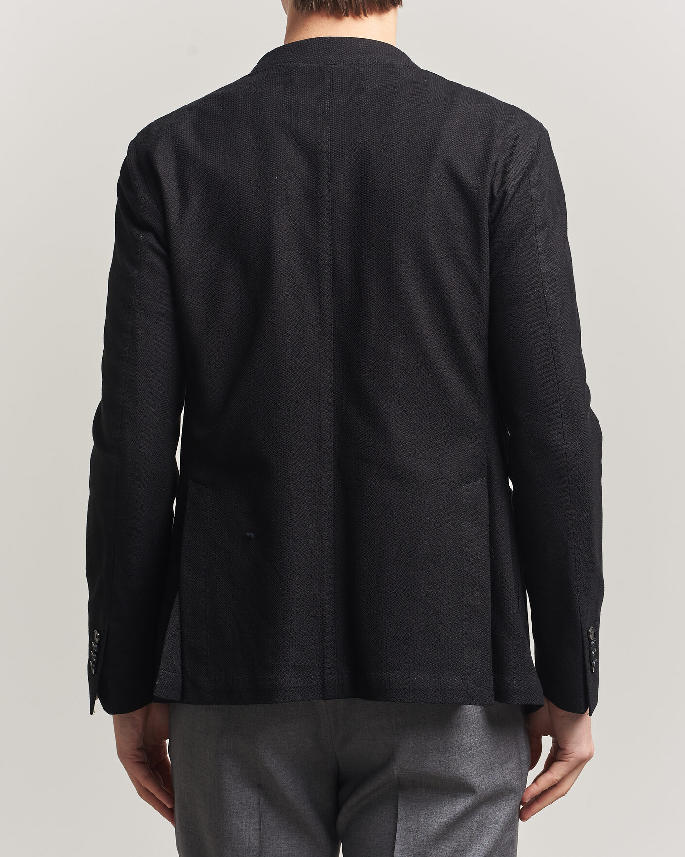Herr | Kavajer | L.B.M. 1911 | Jack Herringbone Cotton Blazer Black
