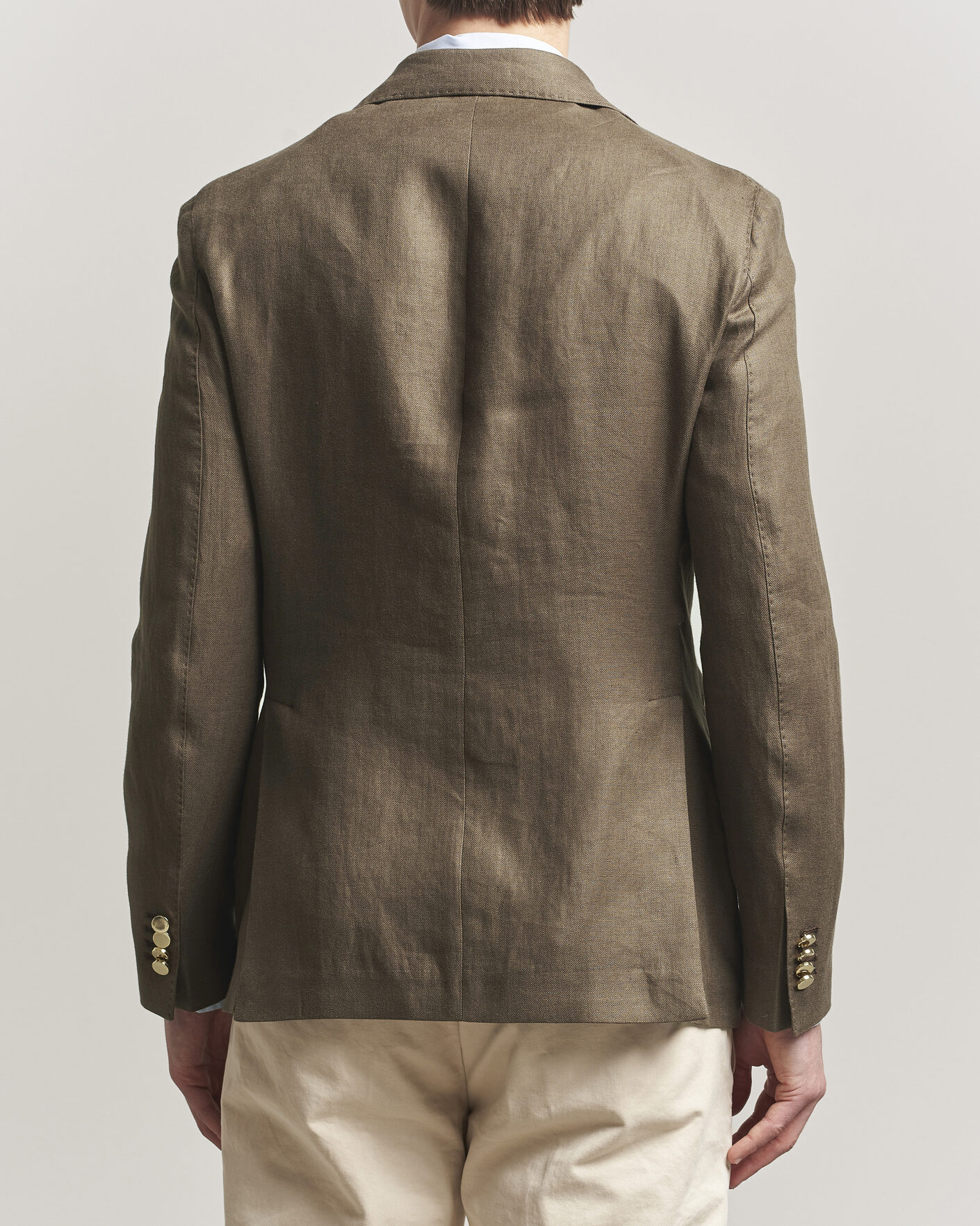 Herr | Kavajer | L.B.M. 1911 | Tom Regular DB Linen Blazer Olive