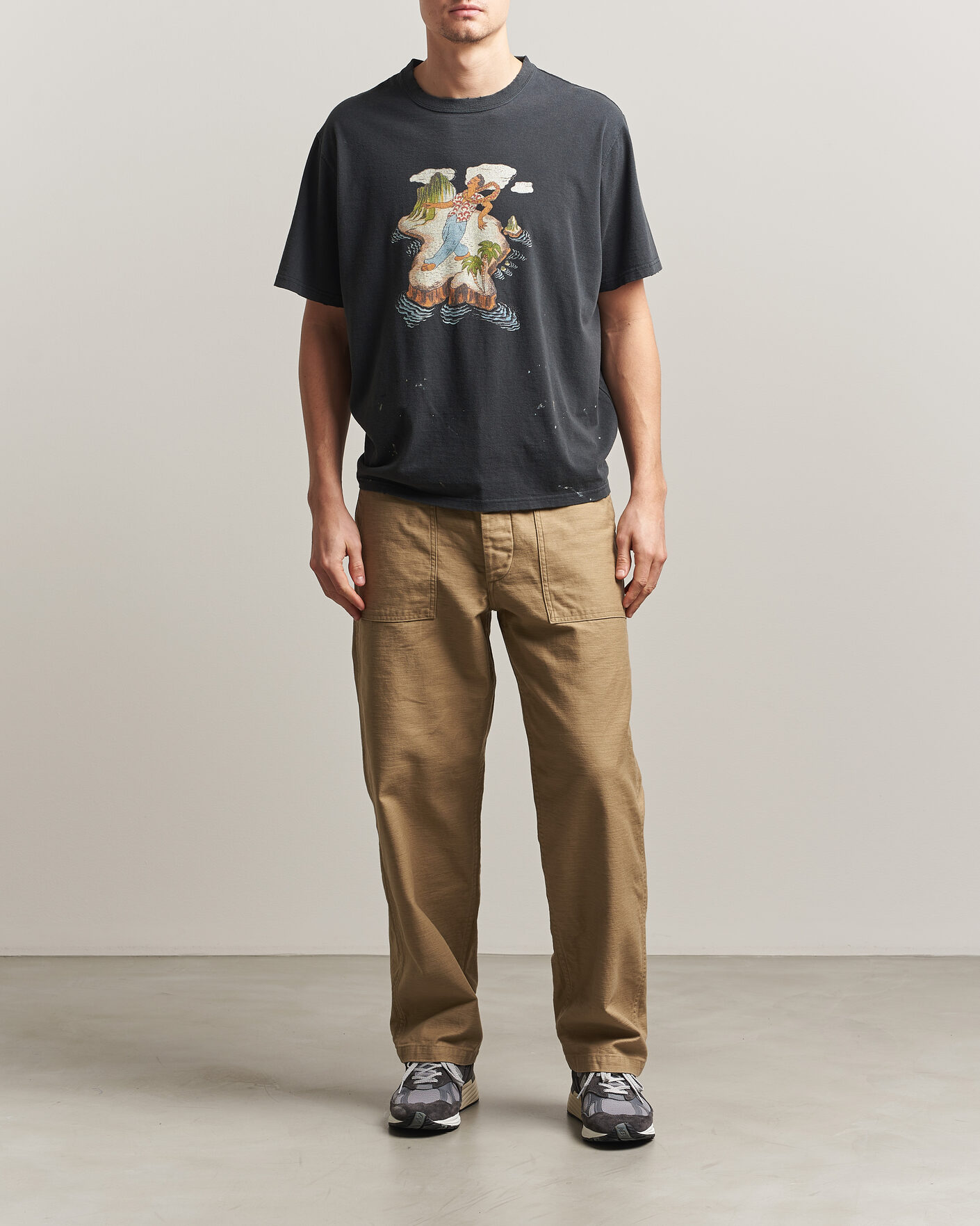 Herr | Byxor | orSlow | Regular Fit Original Sateen Fatigue Pants Sand Beige