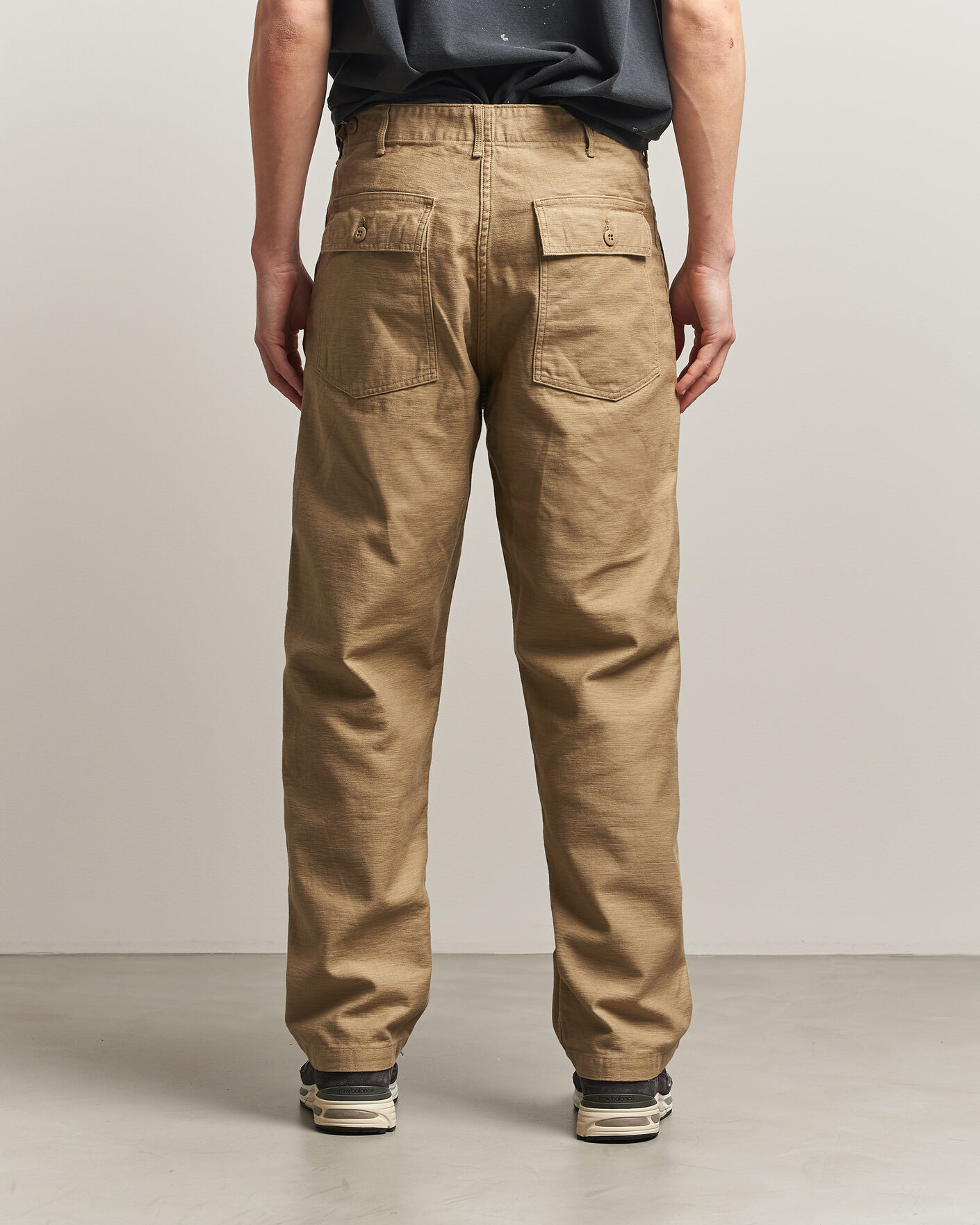 Herr | Byxor | orSlow | Regular Fit Original Sateen Fatigue Pants Sand Beige
