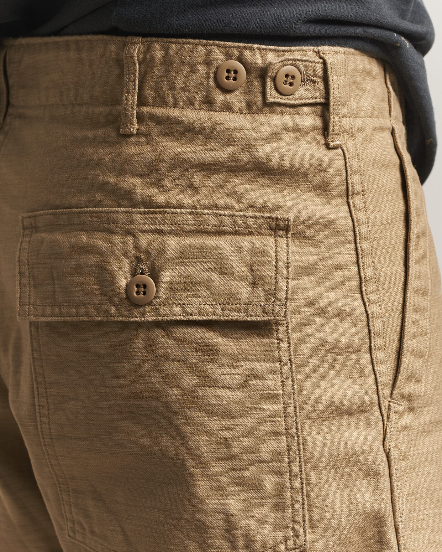 Herr | Byxor | orSlow | Regular Fit Original Sateen Fatigue Pants Sand Beige