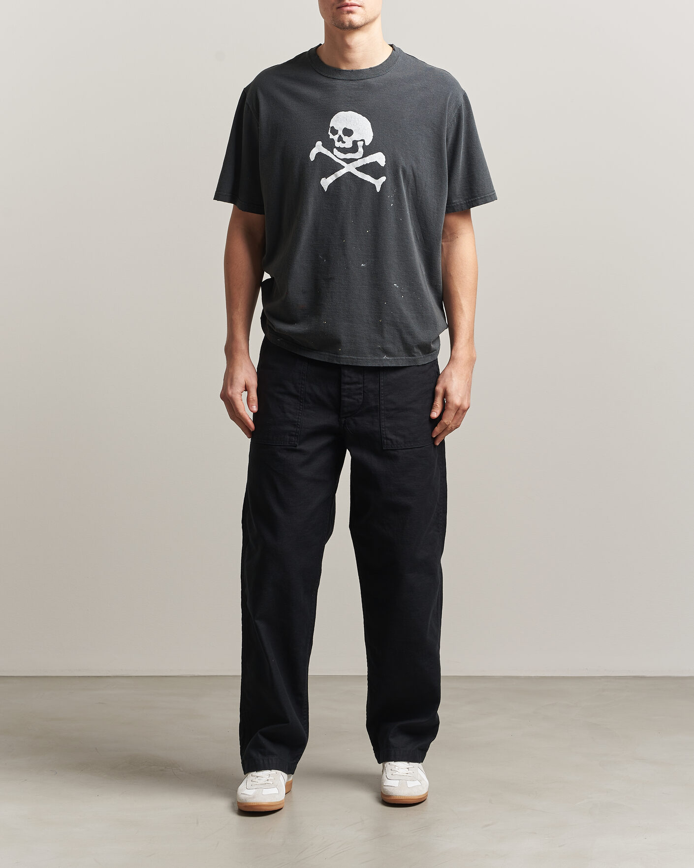 Herr | Byxor | orSlow | Regular Fit Original Sateen Fatigue Pants Black