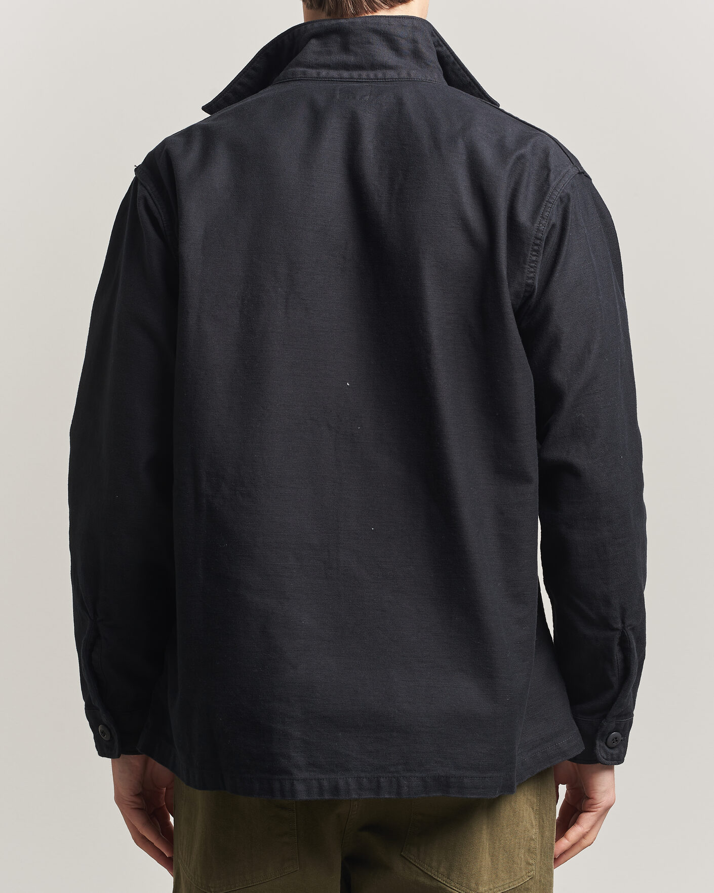 Herr | Skjortor | orSlow | Cotton Sateen US Army Overshirt Black