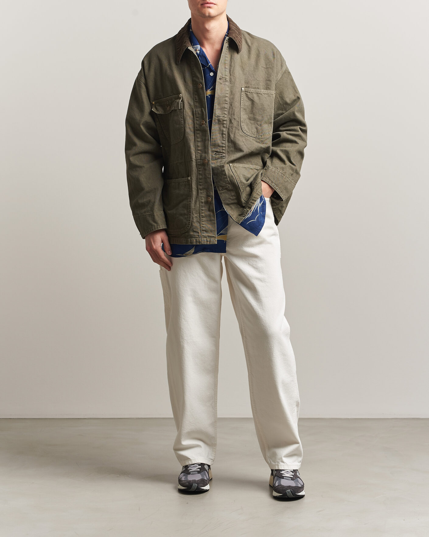Herr | Jackor | orSlow | Oxford Coverall Chore Jacket Army Green