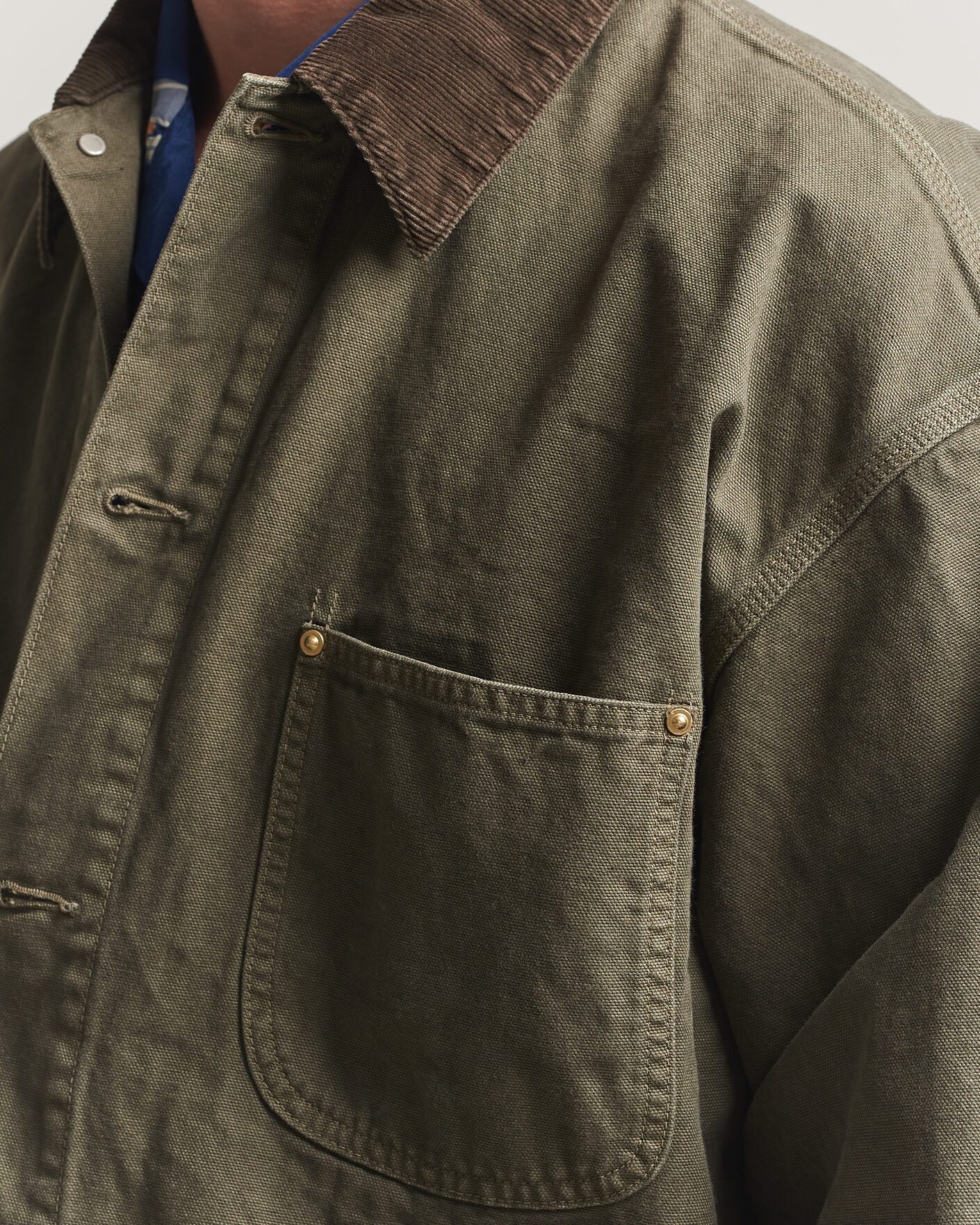 Herr | Jackor | orSlow | Oxford Coverall Chore Jacket Army Green