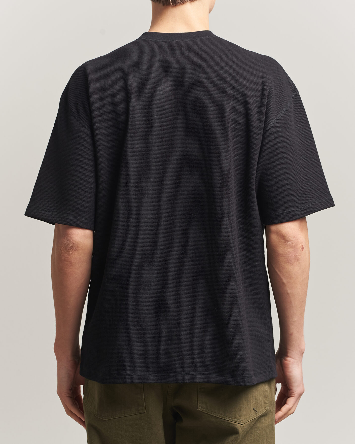 Herr | T-Shirts | orSlow | Waffle Cotton T-Shirt Black