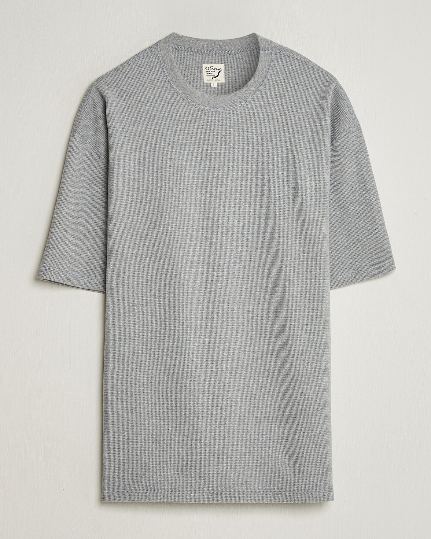 Herr | T-Shirts | orSlow | Waffle Cotton T-Shirt Heather Gray