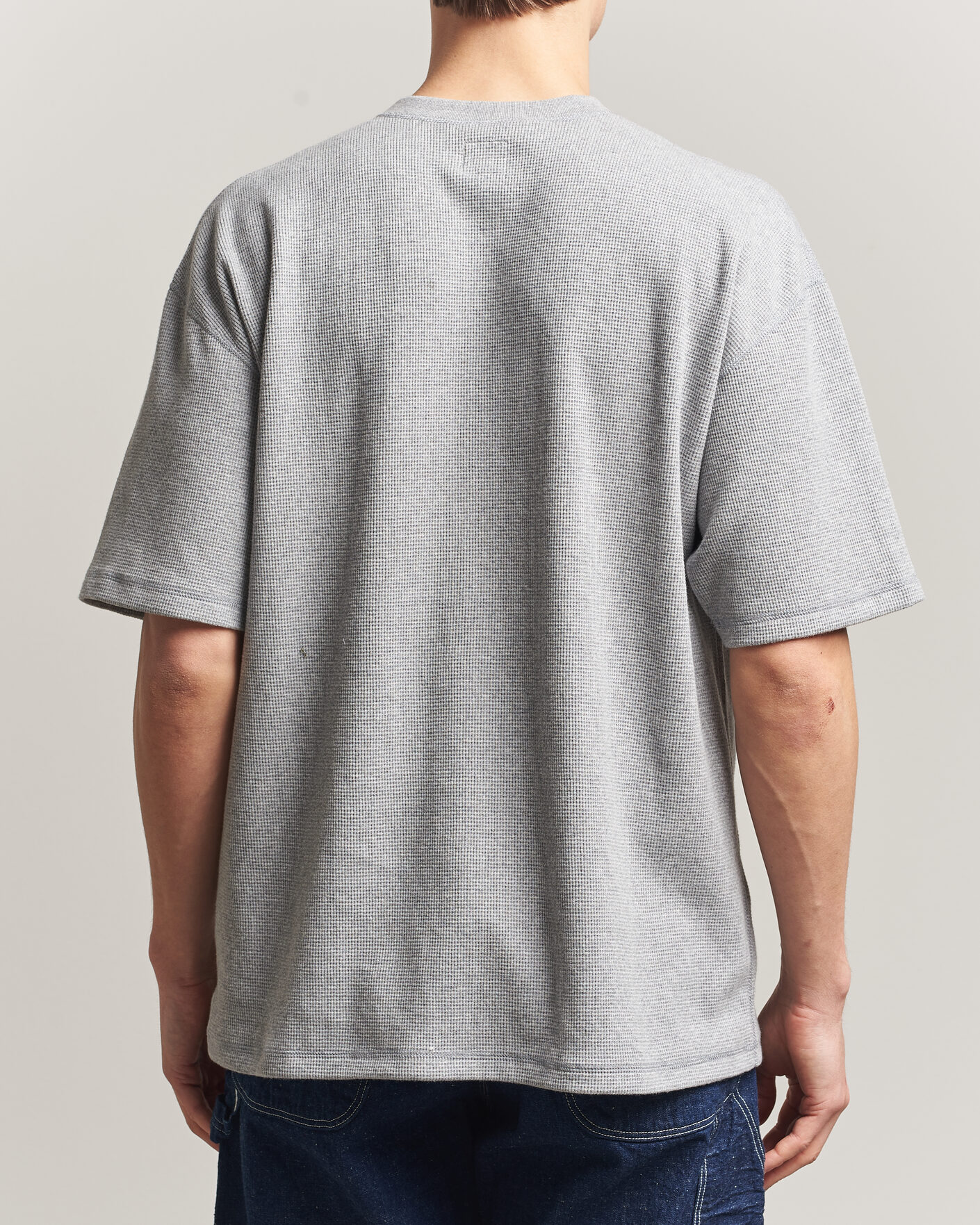 Herr | T-Shirts | orSlow | Waffle Cotton T-Shirt Heather Gray