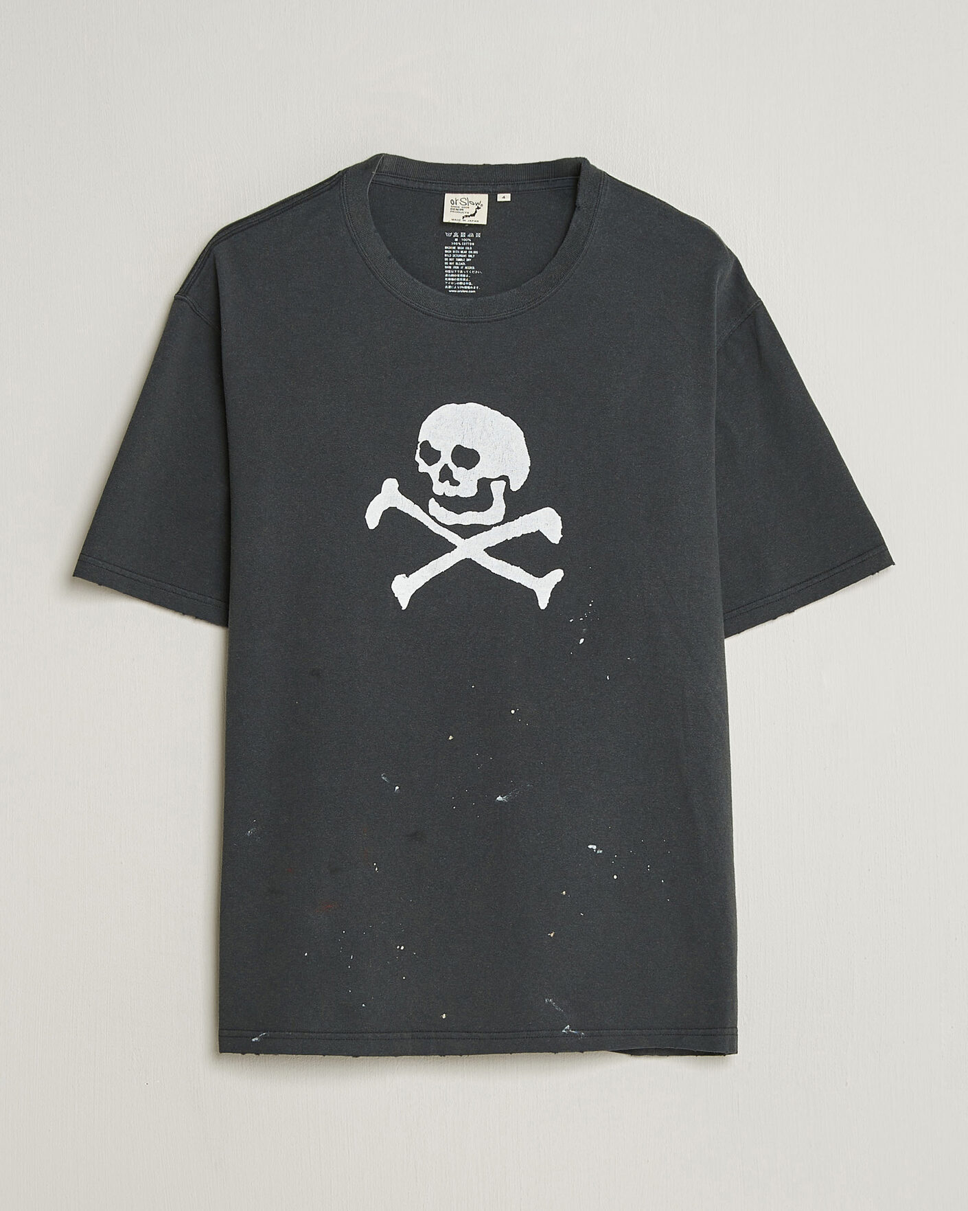 Herr | T-Shirts | orSlow | Vintage Skull Print T-Shirt Black