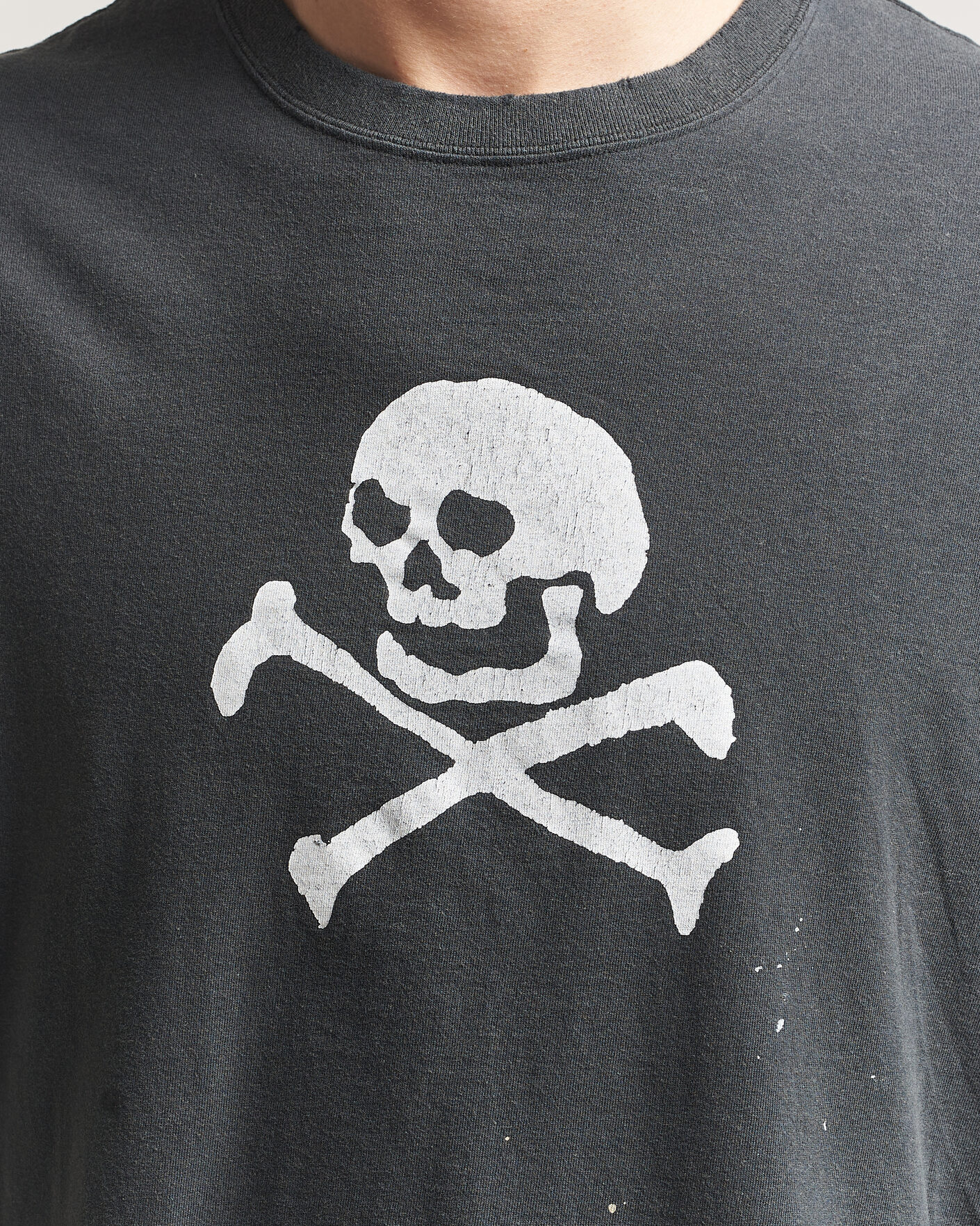 Herr | T-Shirts | orSlow | Vintage Skull Print T-Shirt Black