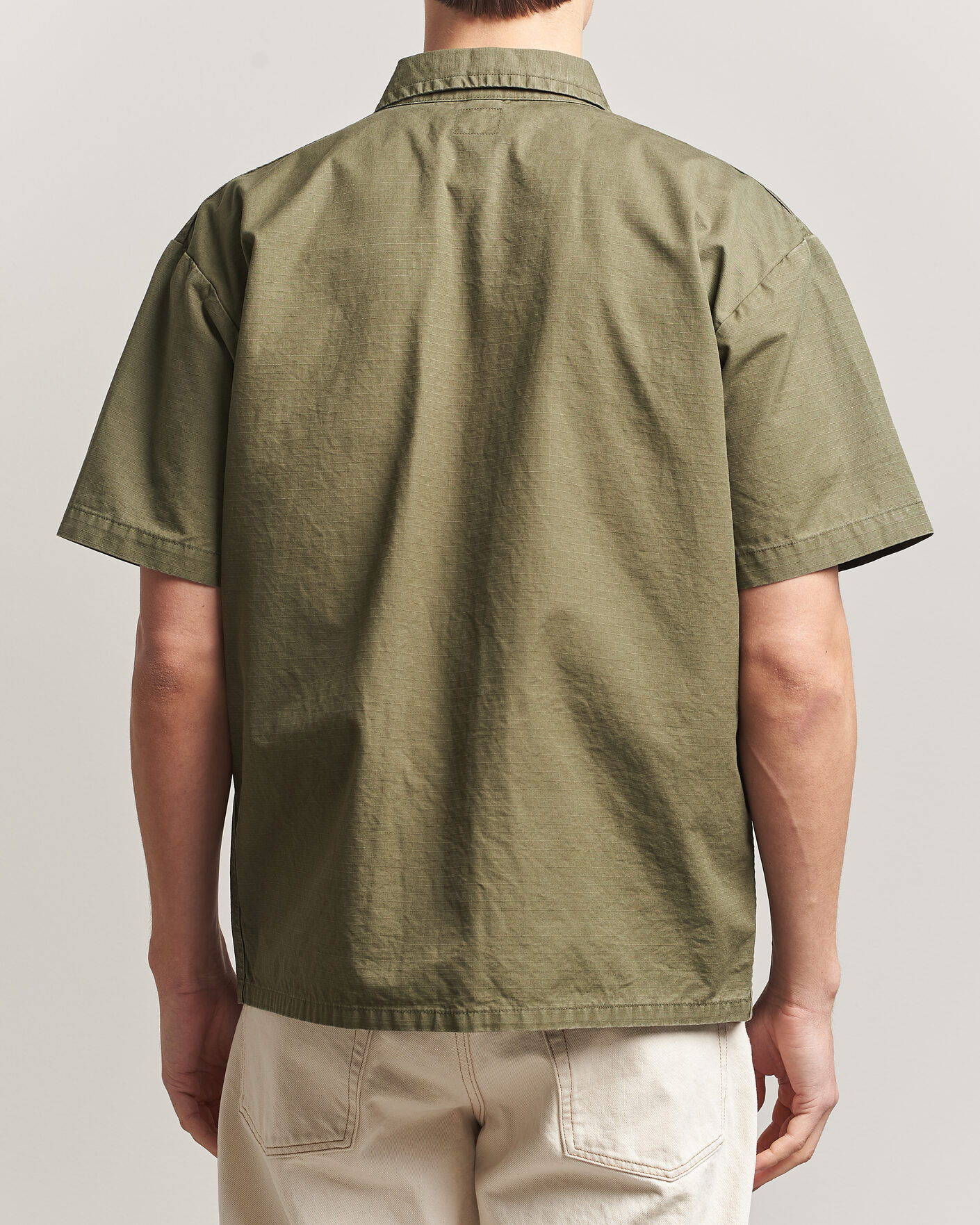 Herr | Skjortor | orSlow | Short Sleeve Utility Shirt Army Green
