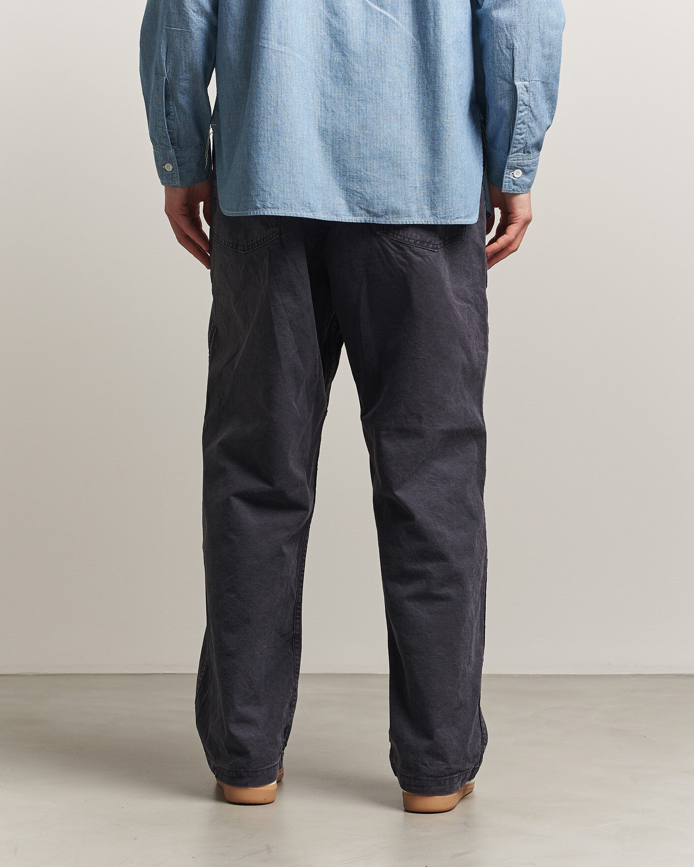 Herr | Byxor | orSlow | Summer Fatigue Pants Washed Black