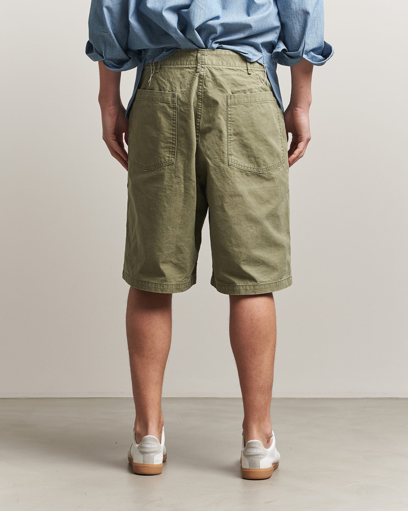 Herr | Shorts | orSlow | Summer Fatigue Shorts Washed Army Green