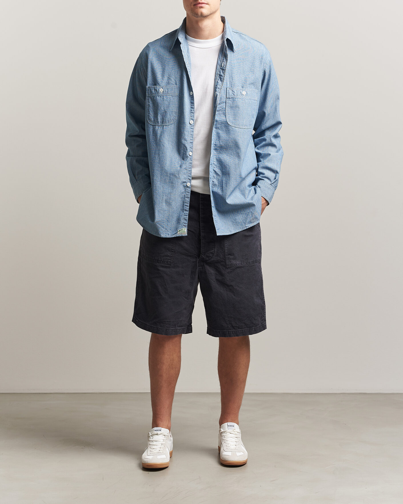 Herr | Shorts | orSlow | Summer Fatigue Shorts Washed Black