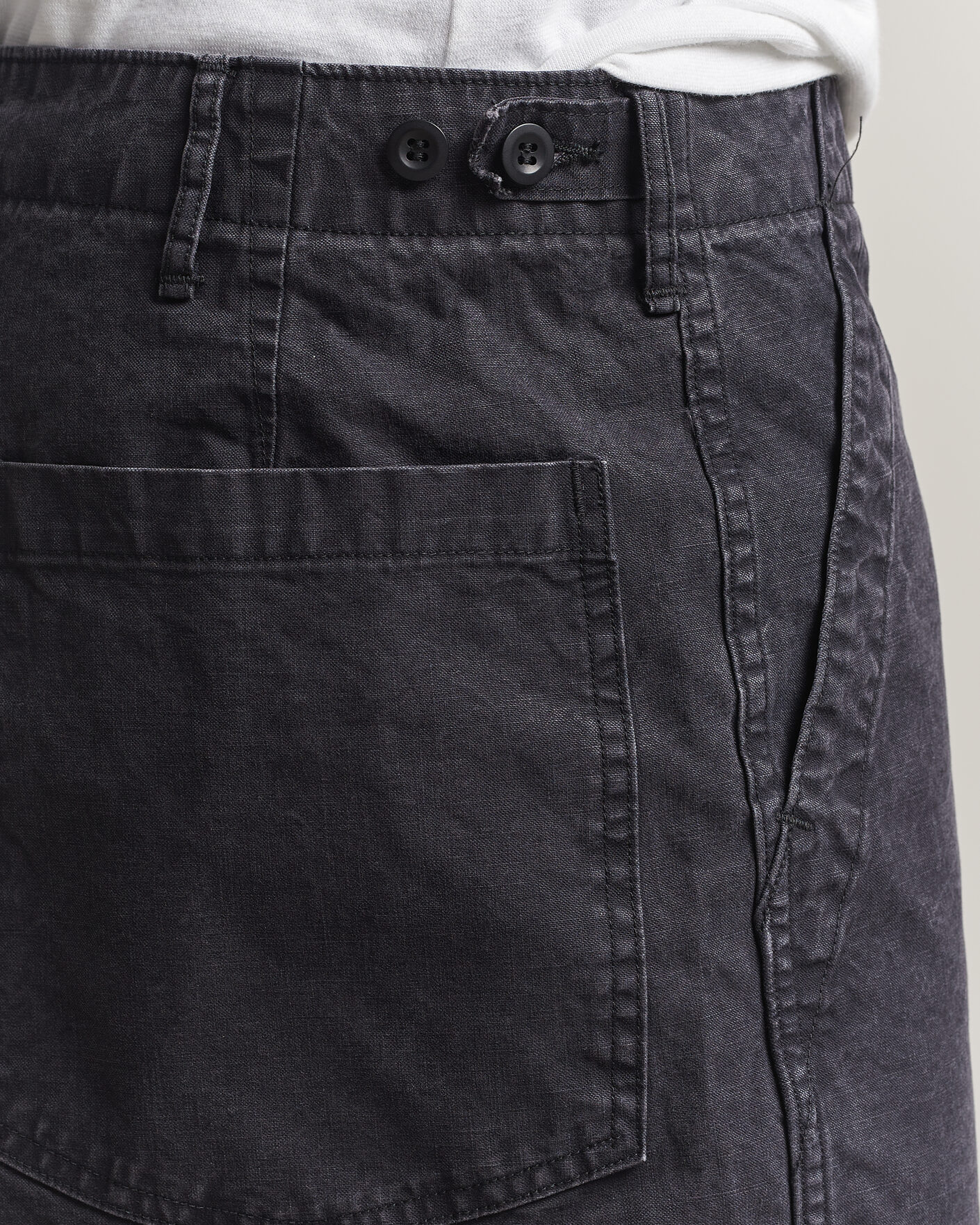 Herr | Shorts | orSlow | Summer Fatigue Shorts Washed Black