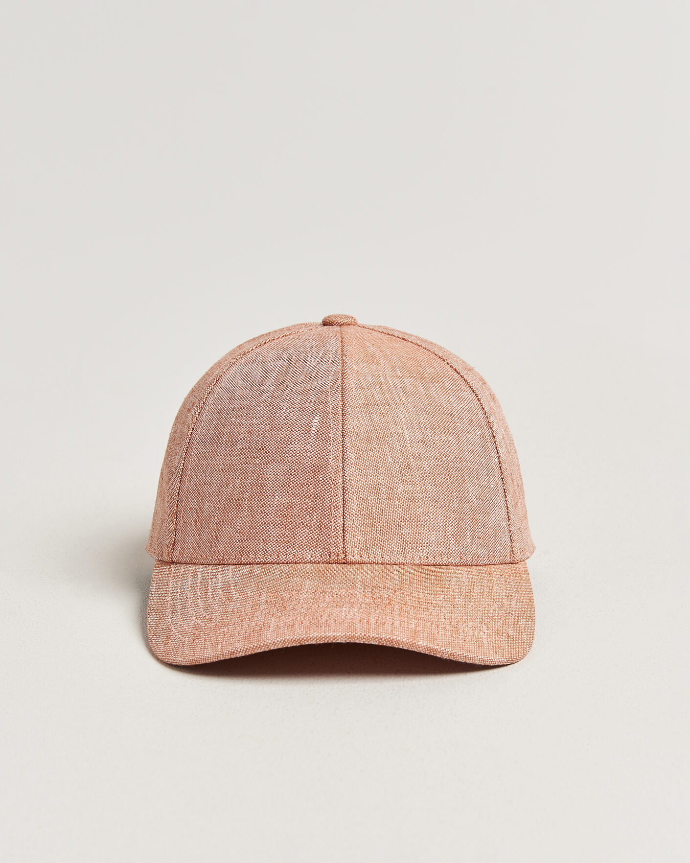 Herr | Hattar & kepsar | Varsity Headwear | Linen Baseball Cap Pale Rust