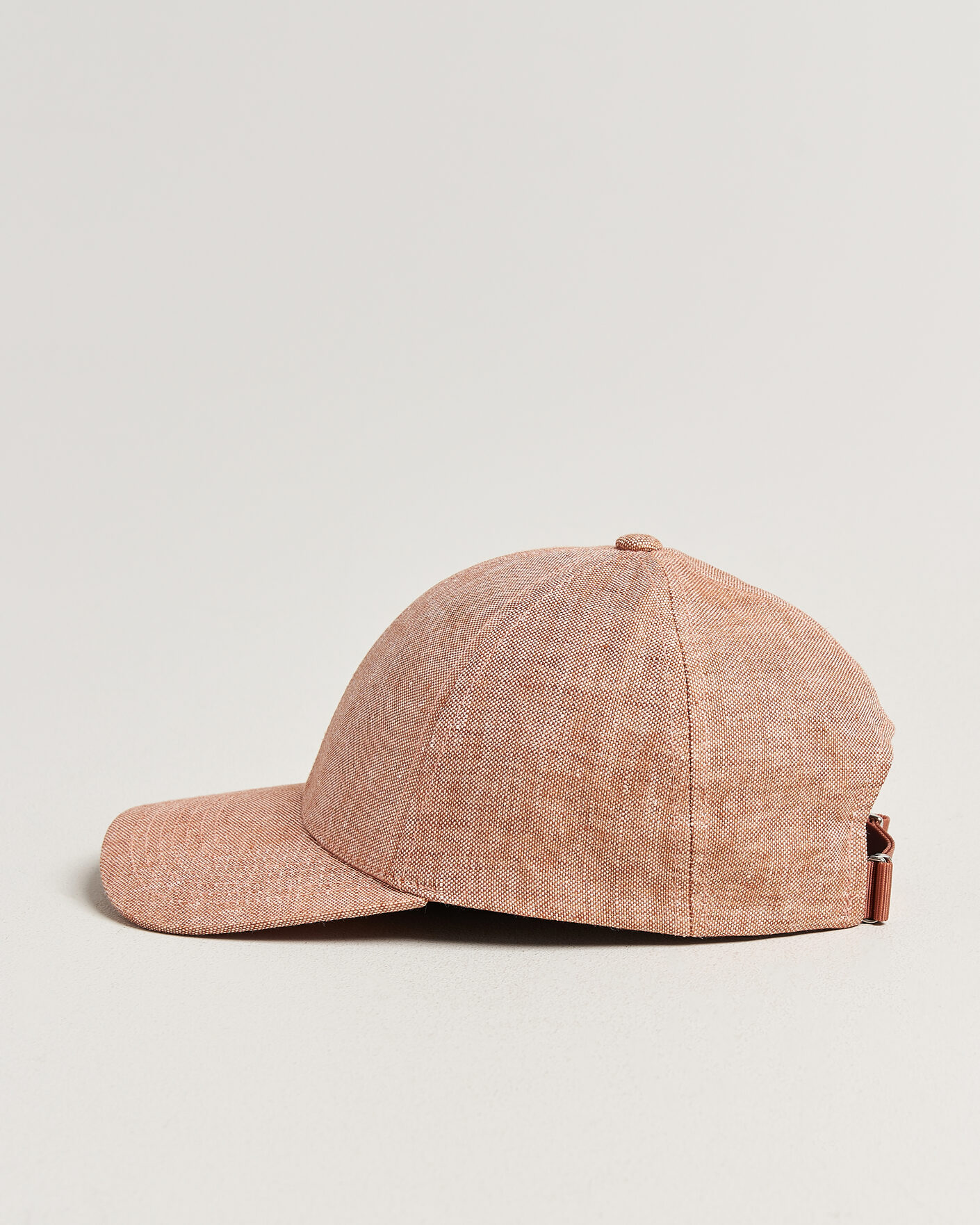 Herr | Hattar & kepsar | Varsity Headwear | Linen Baseball Cap Pale Rust