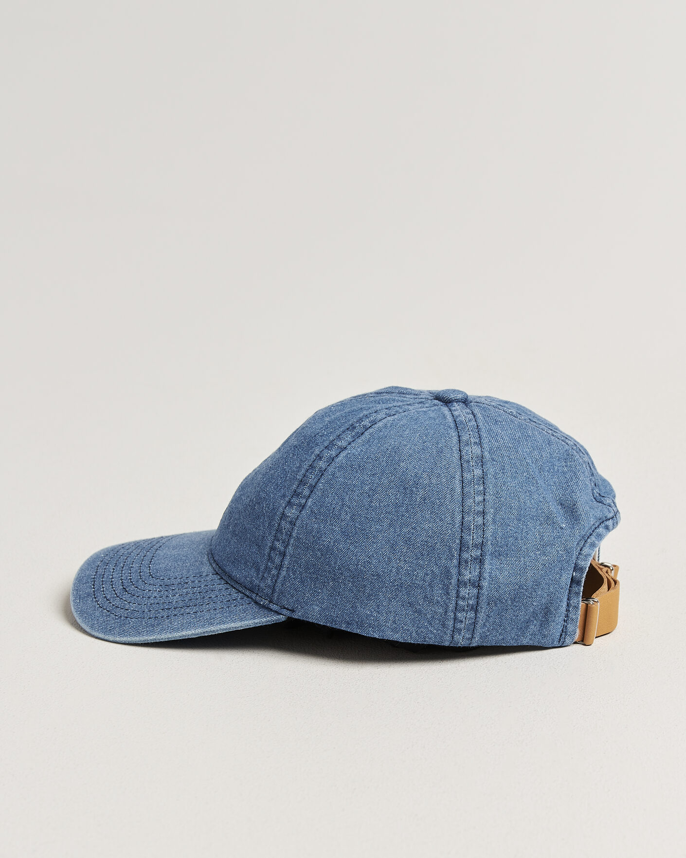 Herr | Hattar & kepsar | Varsity Headwear | Washed Denim Baseball Cap Indigo