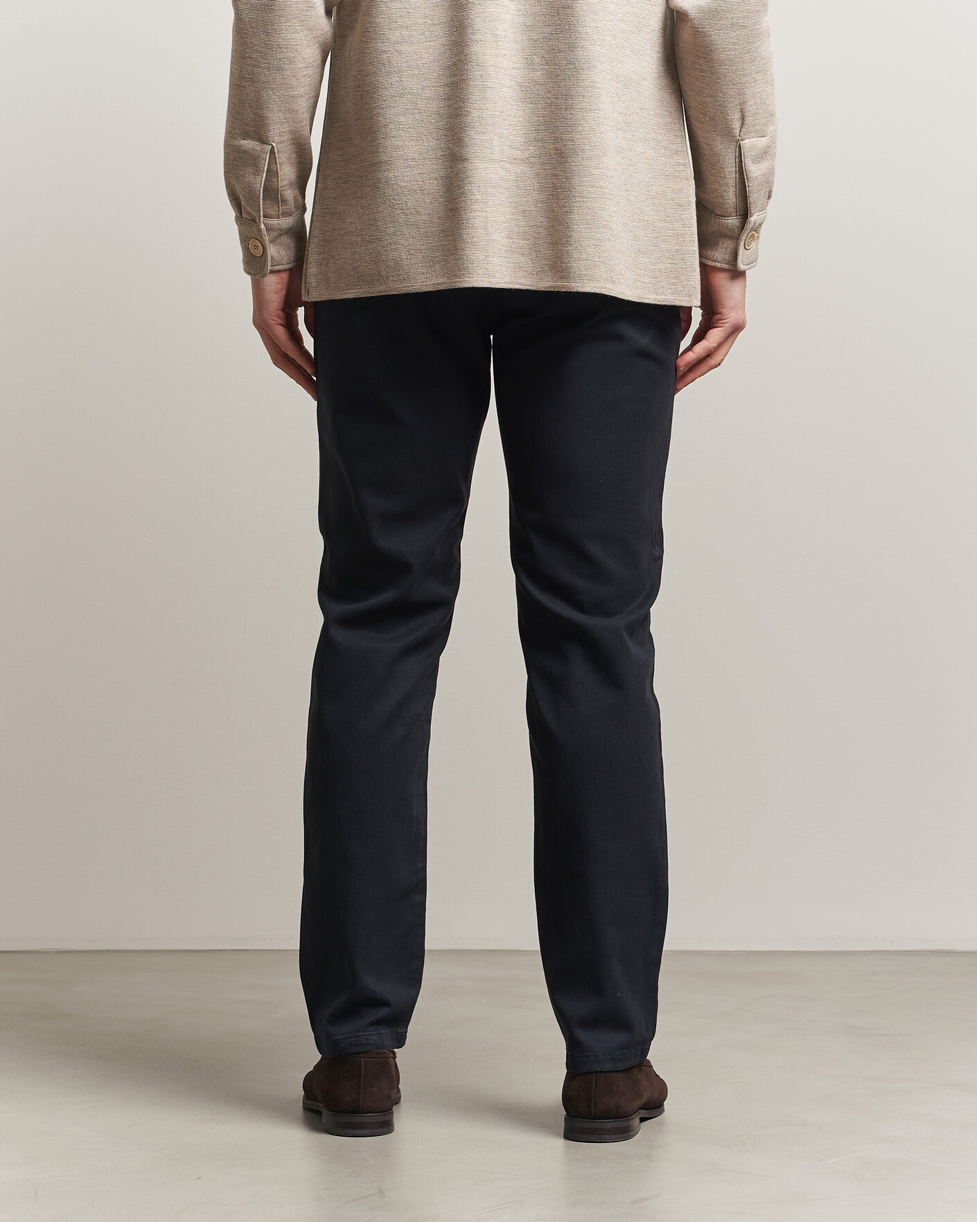Herr | Byxor | Oscar Jacobson | Slim Fit 5-Pocket Chino Navy