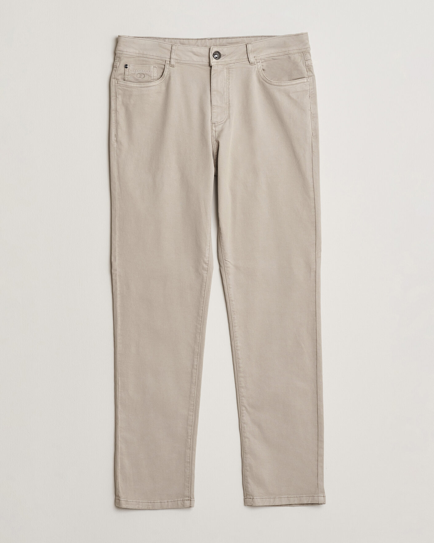 Herr | Byxor | Oscar Jacobson | Slim Fit 5-Pocket Chino Beige