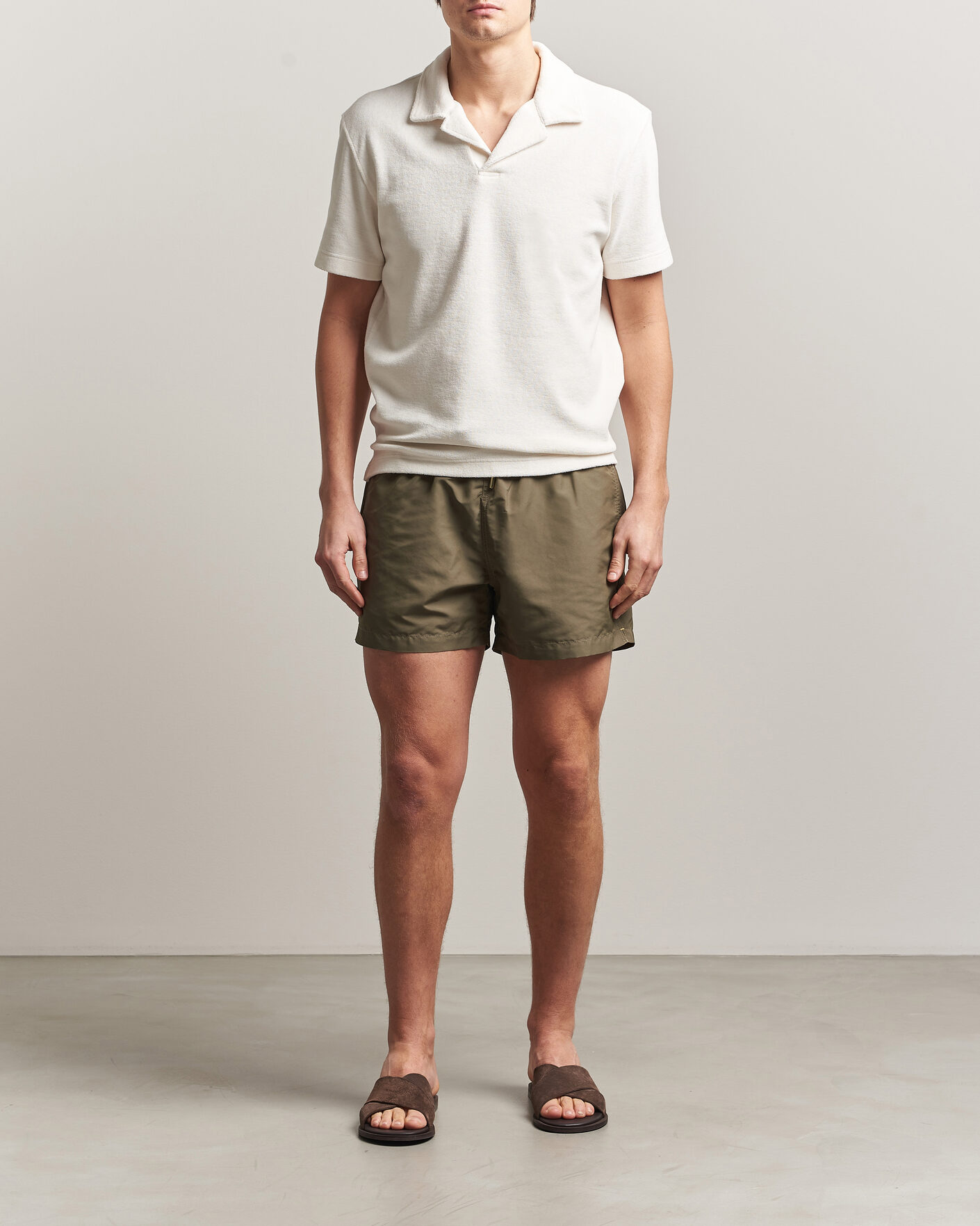 Herr | Badbyxor | Orlebar Brown | Jack Solid Drawstring Swim Shorts Herbal Green