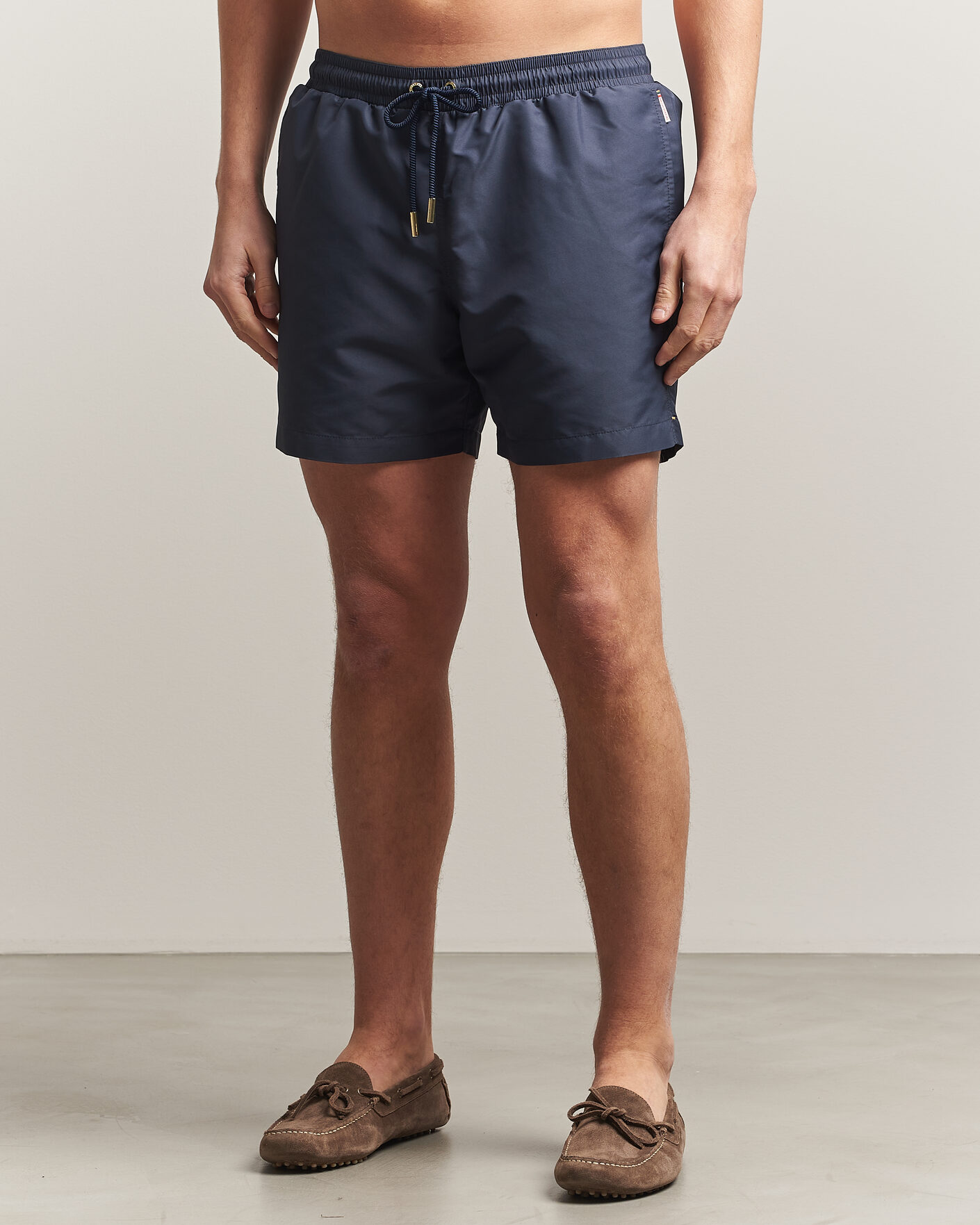 Herr | Badbyxor | Orlebar Brown | Boxer Solid Drawstring Swim Shorts Granite