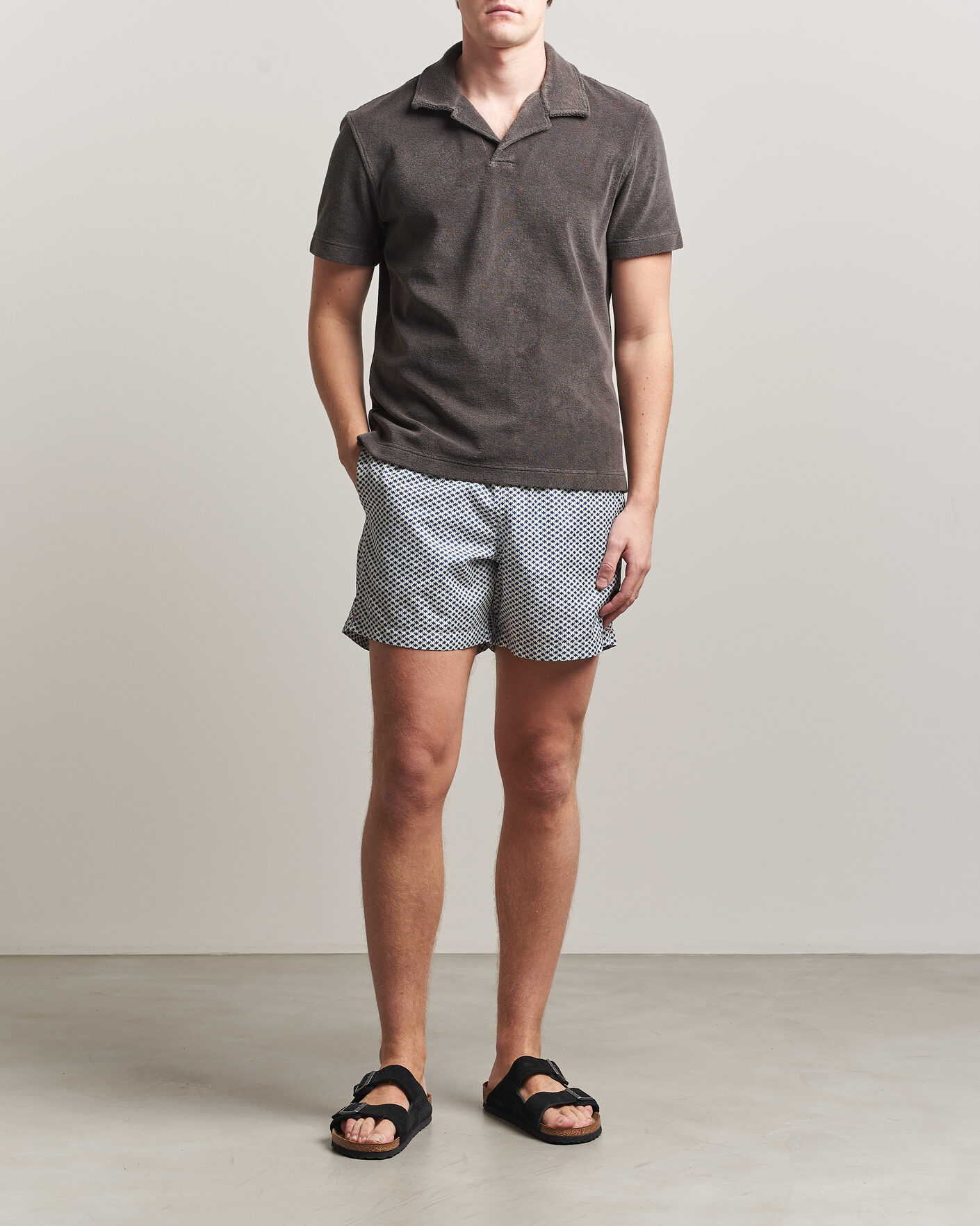 Herr | Badbyxor | Orlebar Brown | Boxer Modula Drawstring Swim Shorts Nova Blue