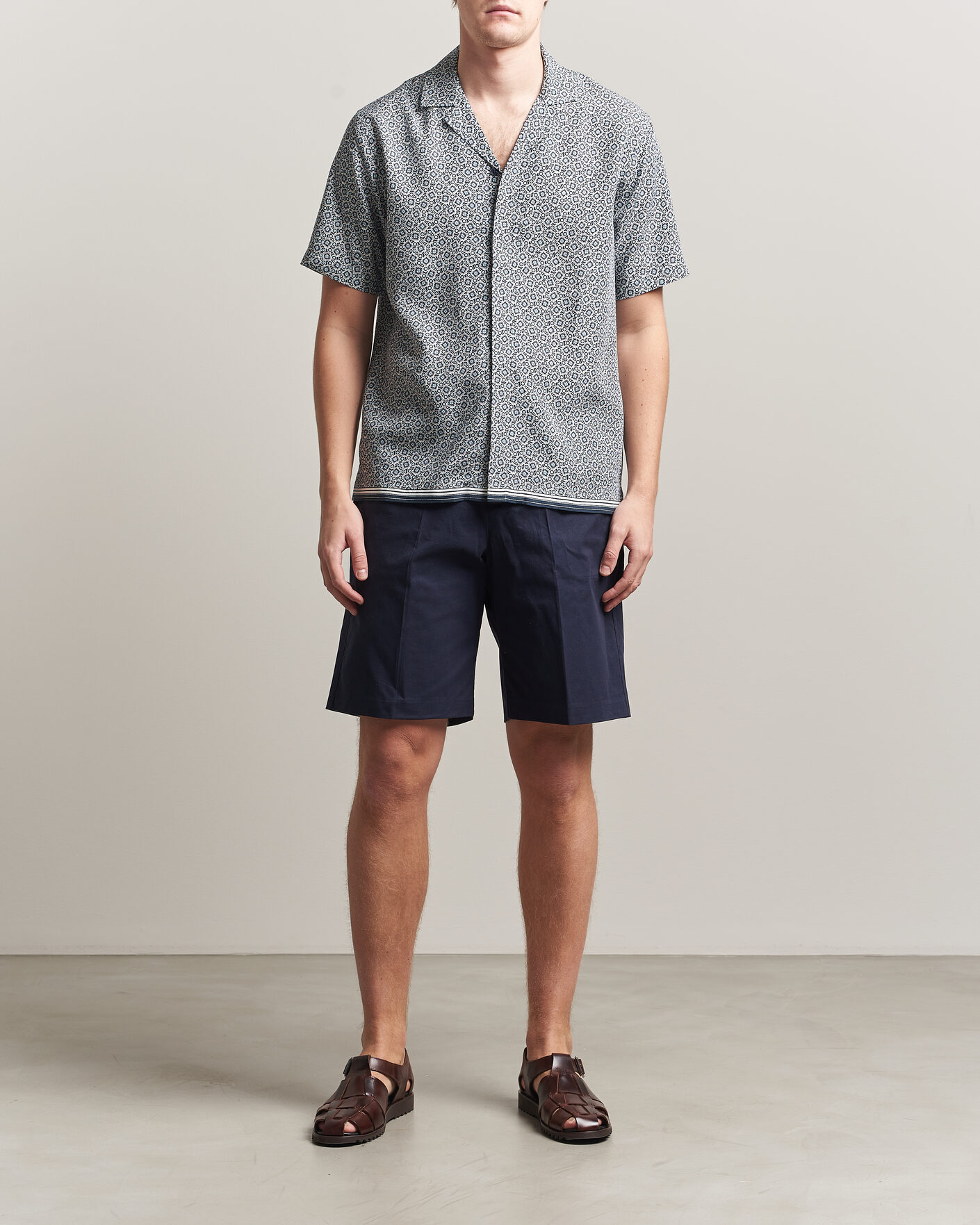 Herr | Skjortor | Orlebar Brown | Maitan Lyocel Petola Shirts Night Iris