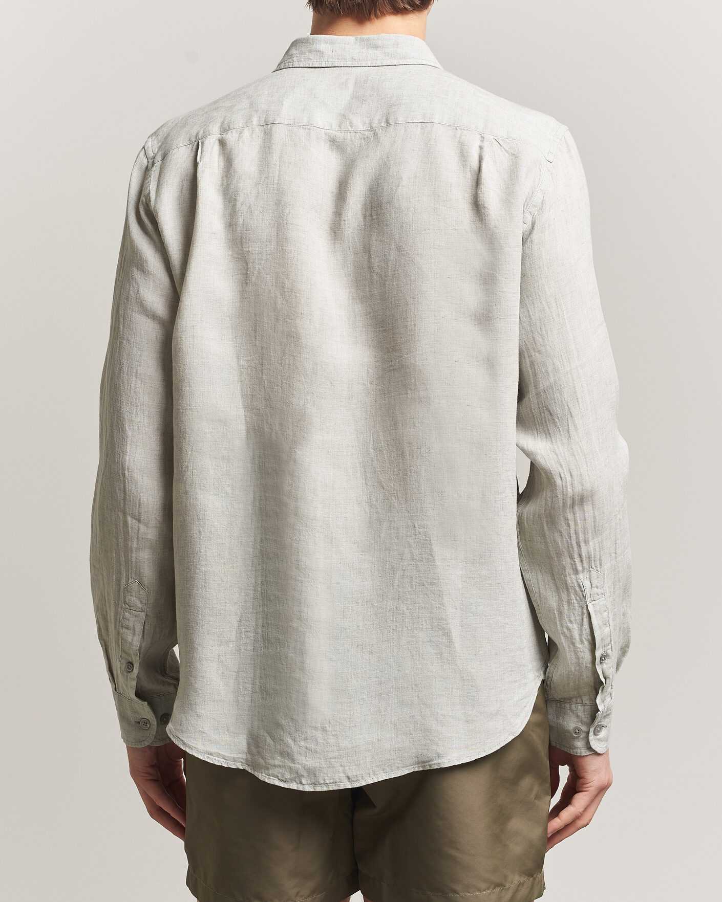 Herr | Skjortor | Orlebar Brown | Coleburn Linen Shirt Cliff Grey