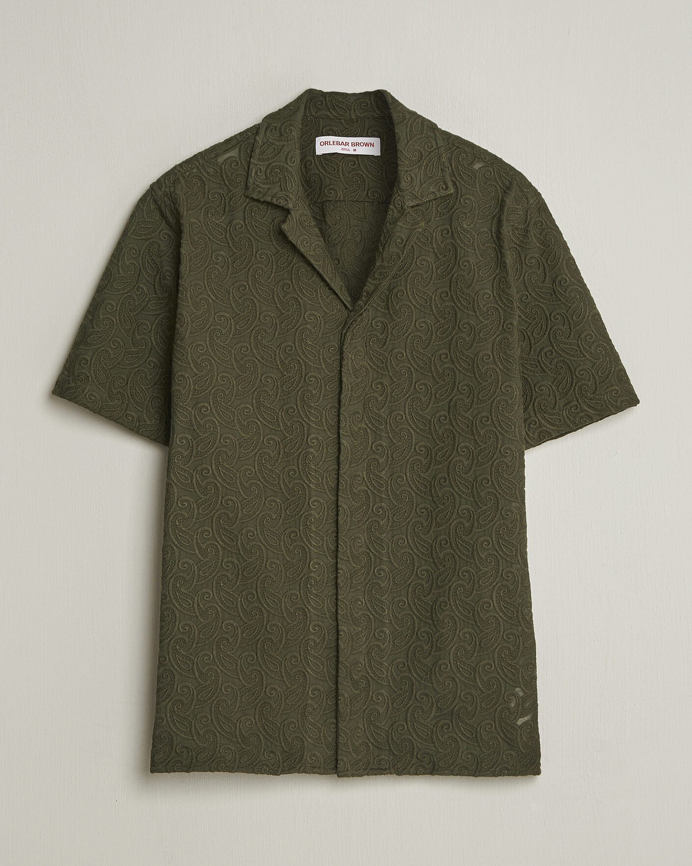 Herr | Skjortor | Orlebar Brown | Maitan Brodery Shirt Bayleaf Green