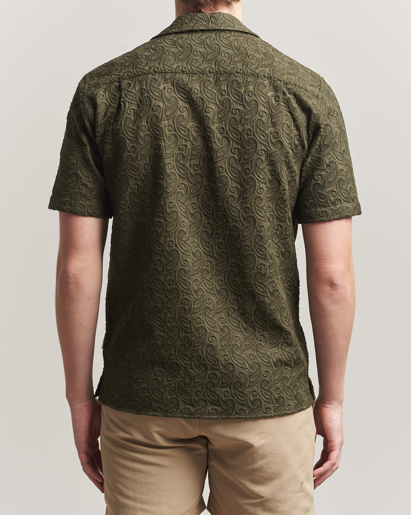 Herr | Skjortor | Orlebar Brown | Maitan Brodery Shirt Bayleaf Green