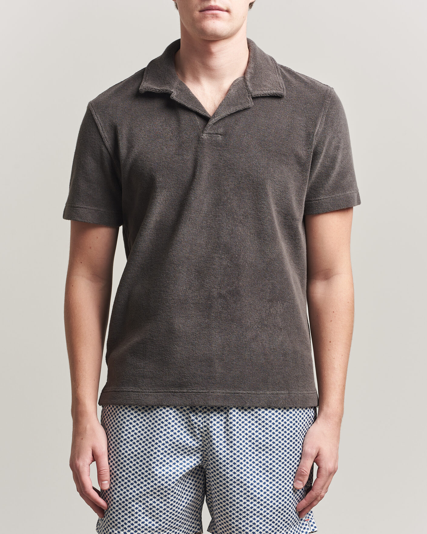 Herr | Pikéer | Orlebar Brown | Terry Resort Polo Elephant Grey