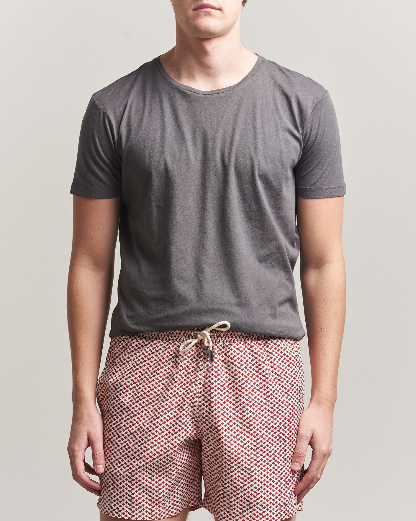 Herr | T-Shirts | Orlebar Brown | OB Crew T-Shirt Elephant Grey