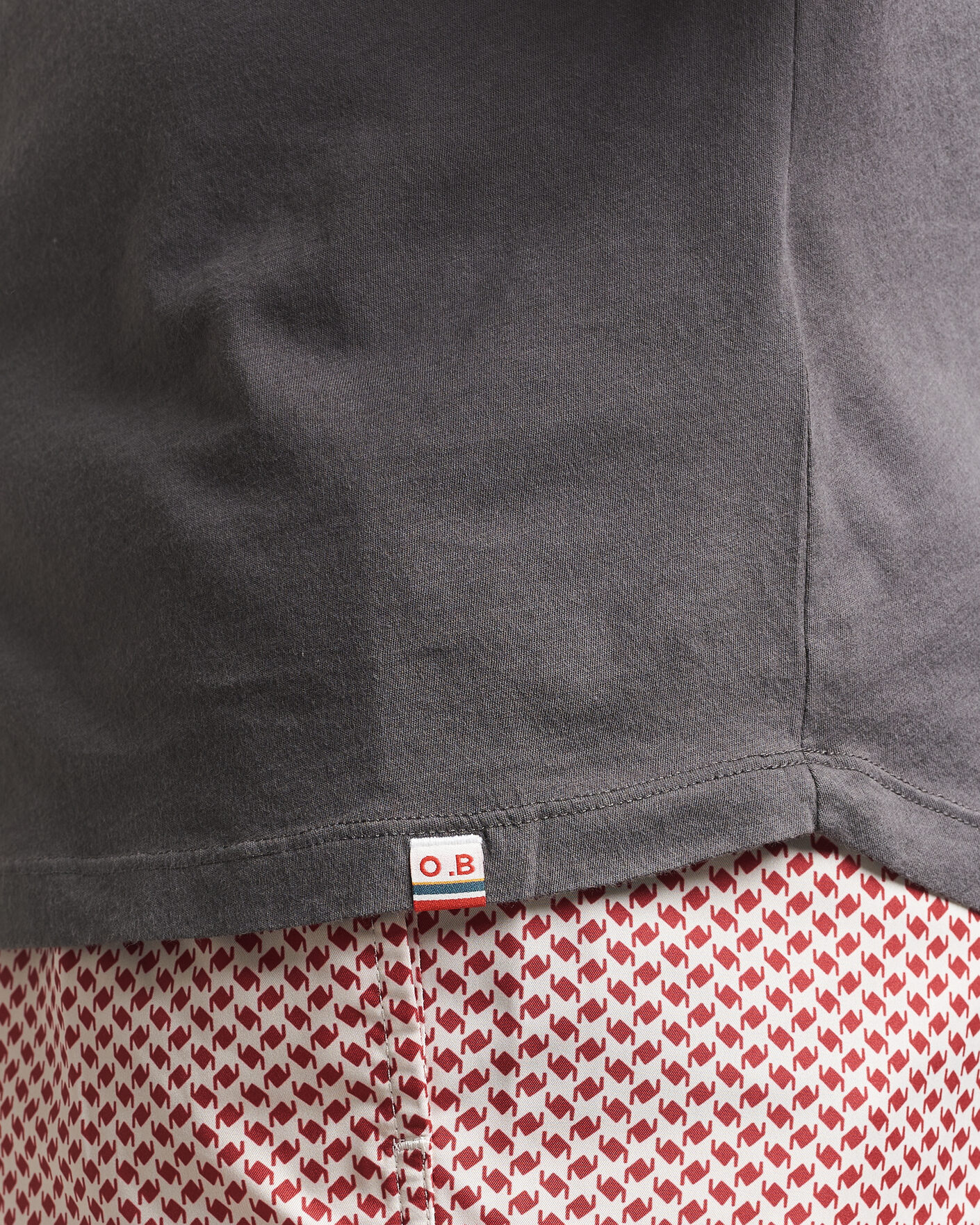 Herr | T-Shirts | Orlebar Brown | OB Crew T-Shirt Elephant Grey