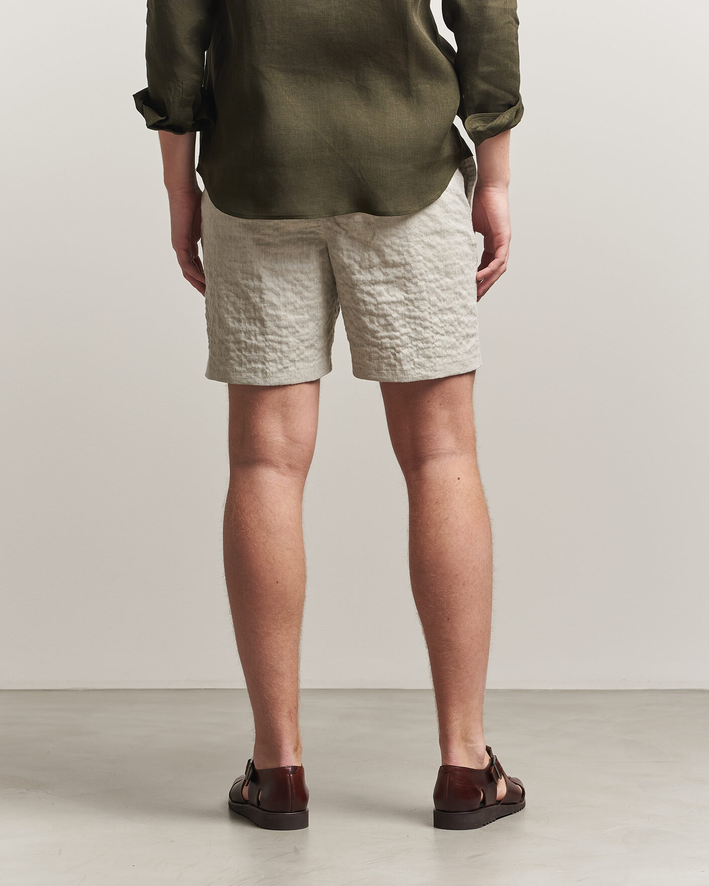 Herr | Shorts | Orlebar Brown | Alex Sereno Herringbone Shorts Light Dijon