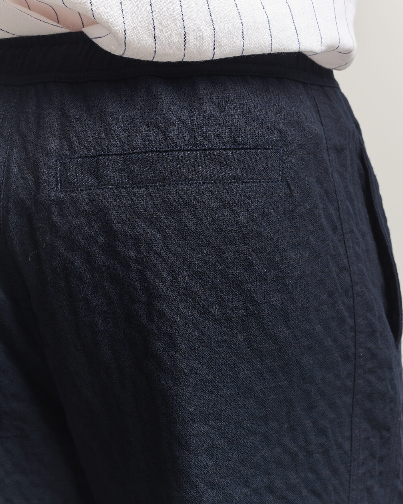 Herr | Byxor | Orlebar Brown | Sonoran Sereno Herringbone Trousers Night Iris