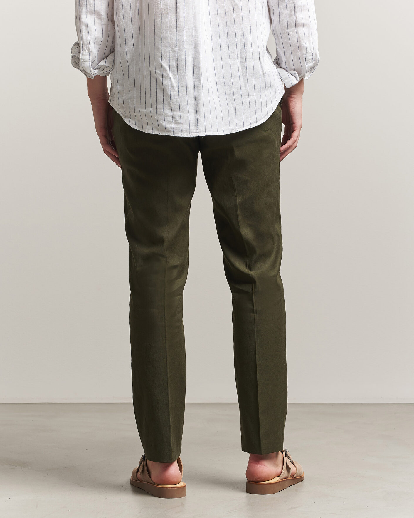 Herr | Byxor | Orlebar Brown | Ray Linen Pants Bayleaf Green