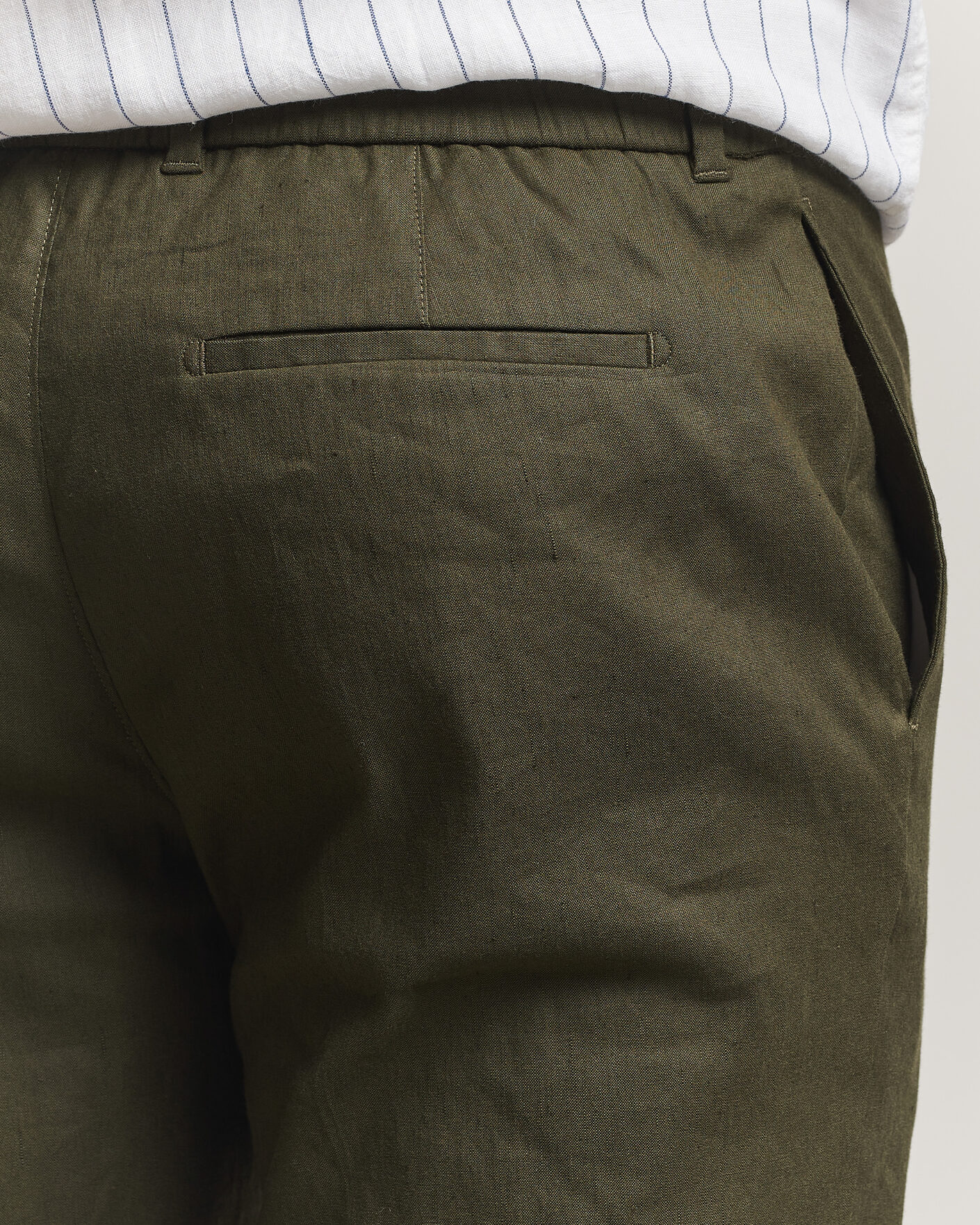 Herr | Byxor | Orlebar Brown | Ray Linen Pants Bayleaf Green