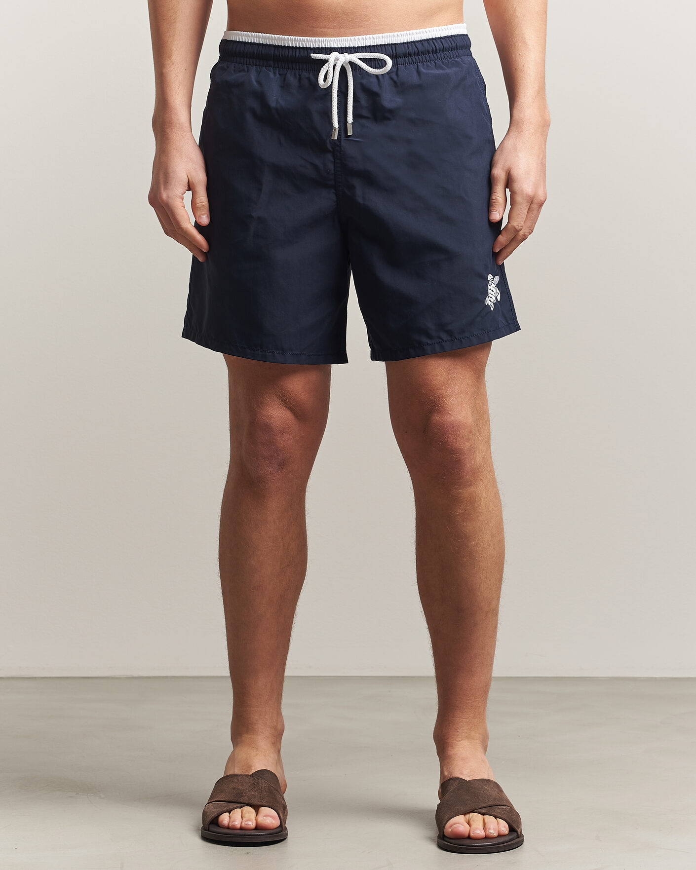 Herr | Badbyxor | Vilebrequin | Moka Swimshorts Marine/Blanc