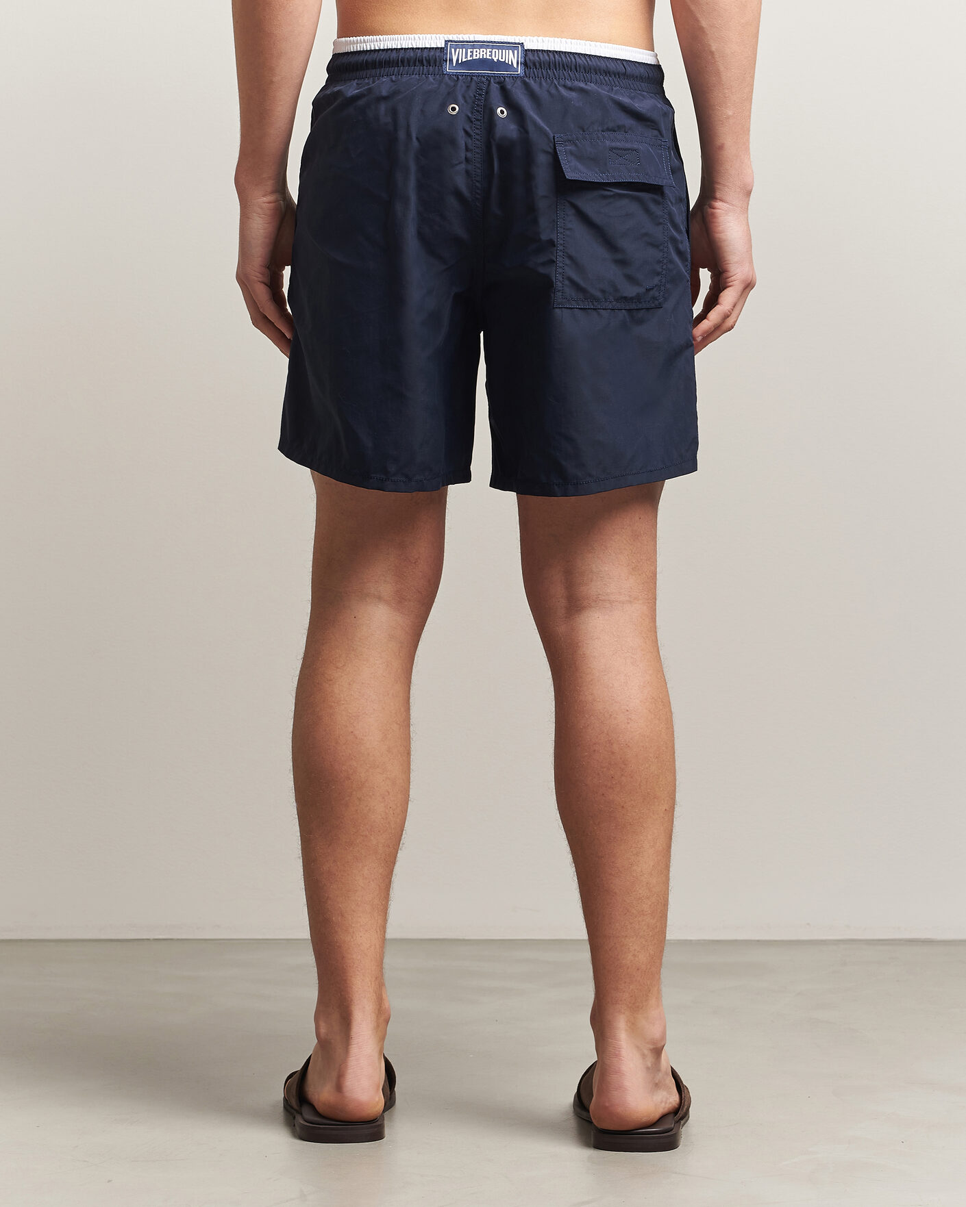 Herr | Badbyxor | Vilebrequin | Moka Swimshorts Marine/Blanc