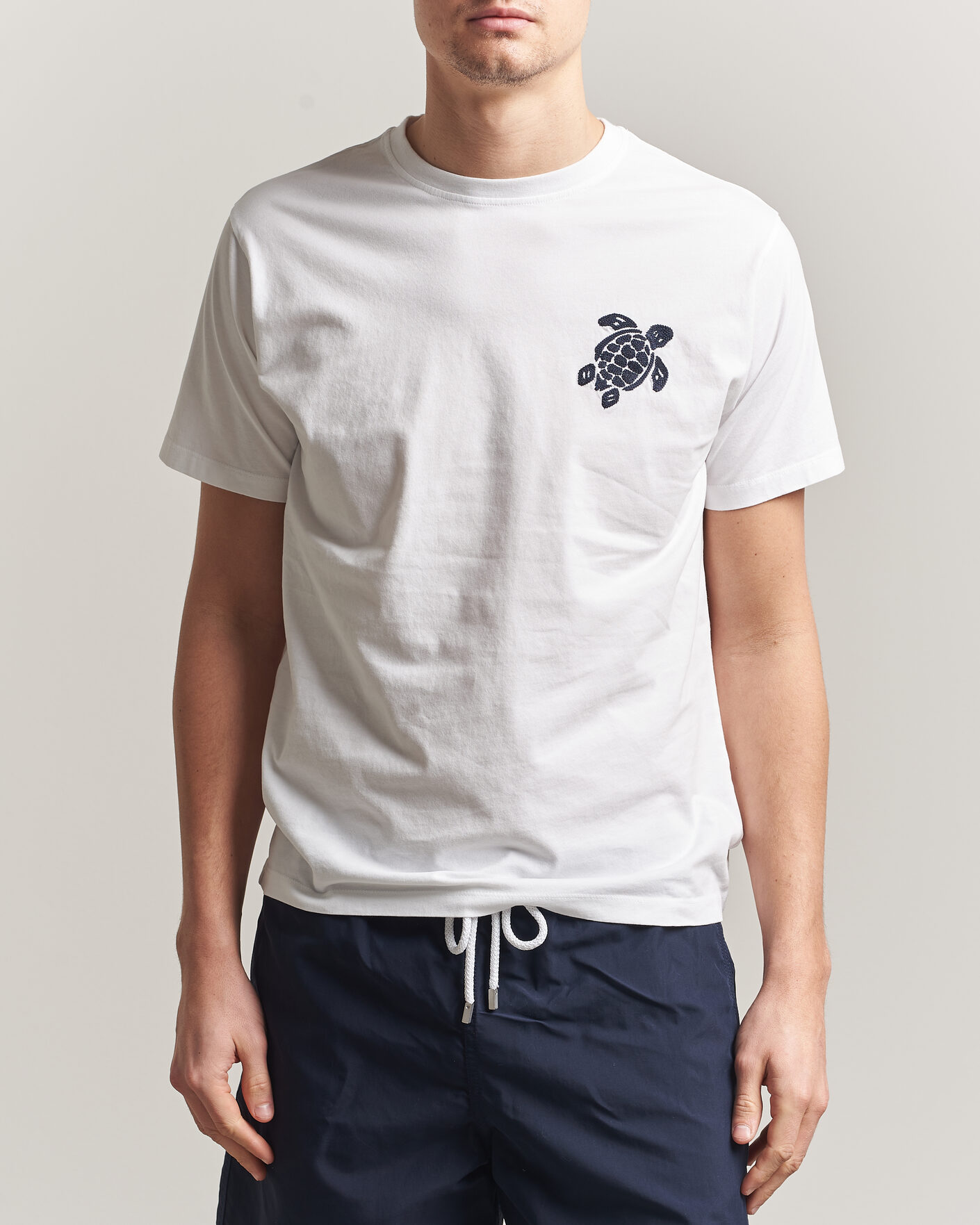 Herr | T-Shirts | Vilebrequin | Embroidered Crew Neck T-Shirt Blanc