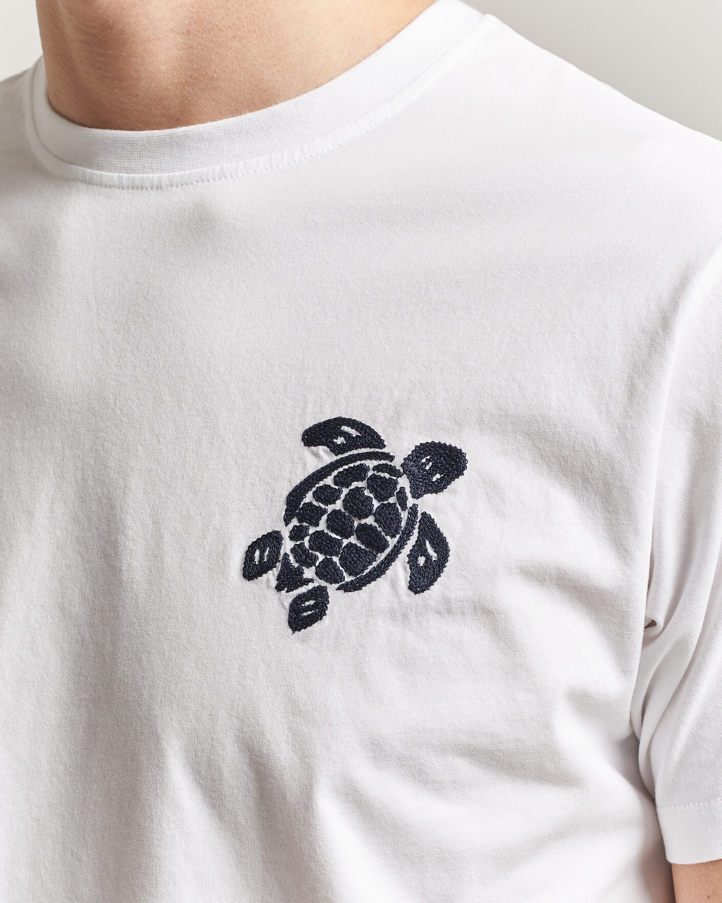 Herr | T-Shirts | Vilebrequin | Embroidered Crew Neck T-Shirt Blanc
