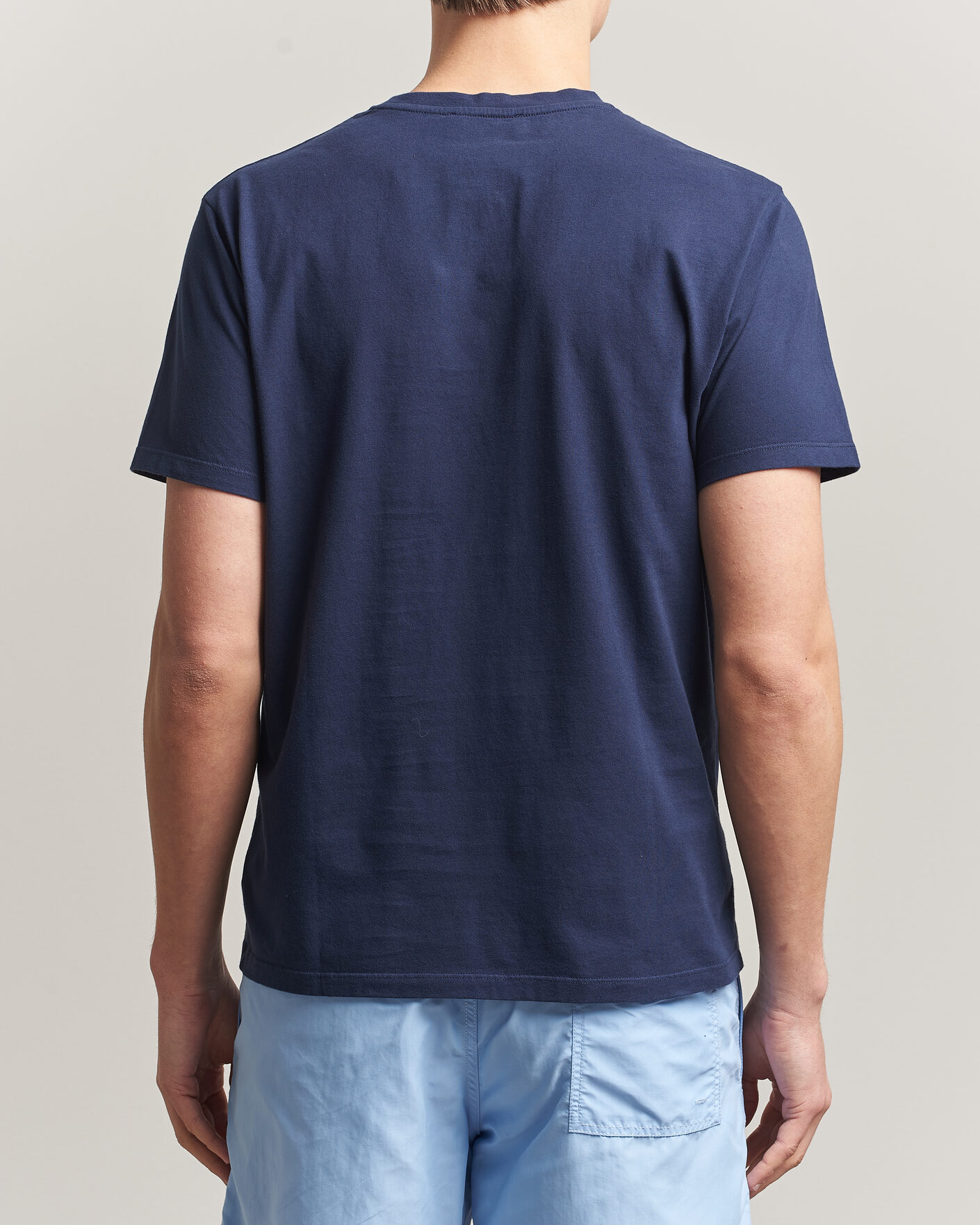 Herr | T-Shirts | Vilebrequin | Embroidered Crew Neck T-Shirt Bleu Marine