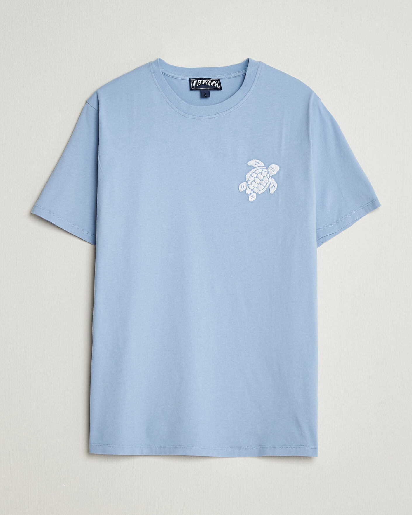 Herr | T-Shirts | Vilebrequin | Printed Crew Neck T-Shirt Cloudy Blue