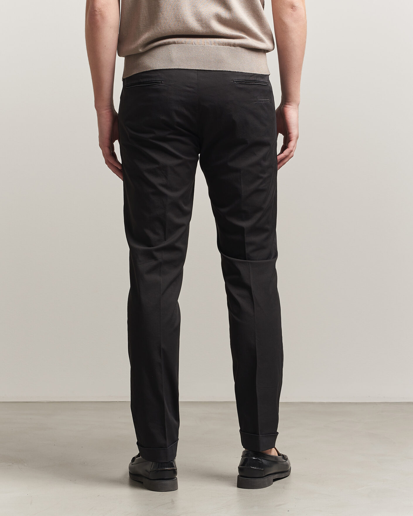 Herr | Byxor | Briglia 1949 | Slim Fit Cotton Chinos Black