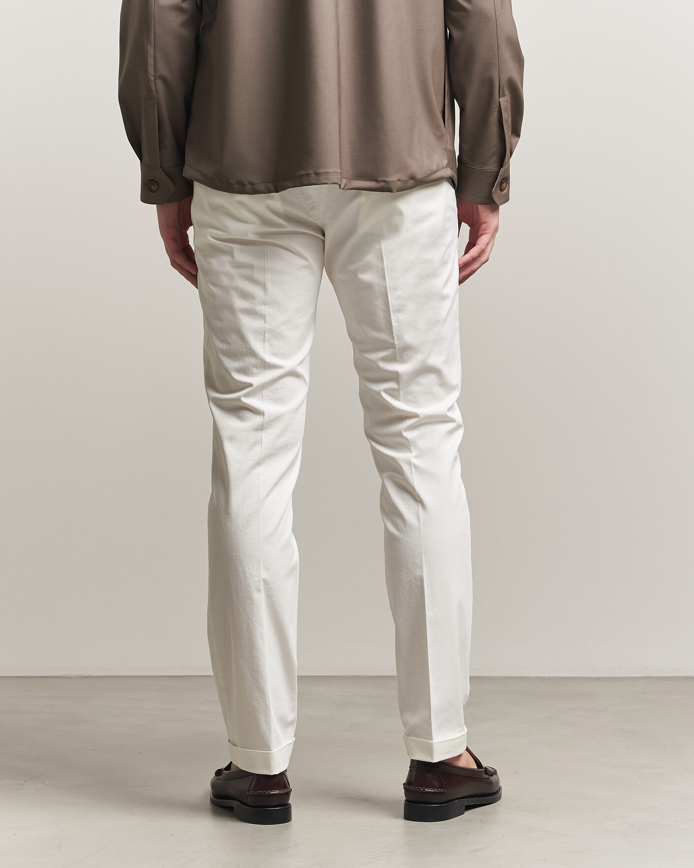 Herr | Byxor | Briglia 1949 | Slim Fit Cotton Chinos White