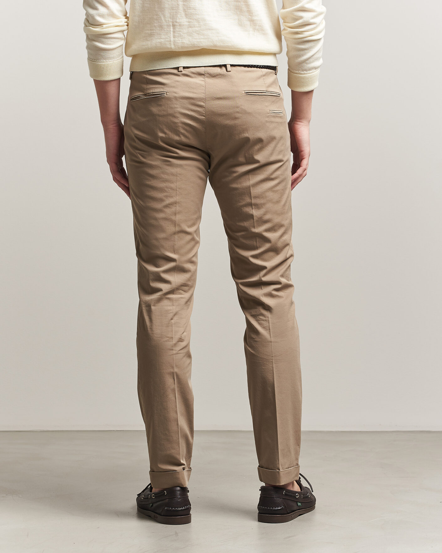 Herr | Byxor | Briglia 1949 | Slim Fit Cotton Chinos Taupe