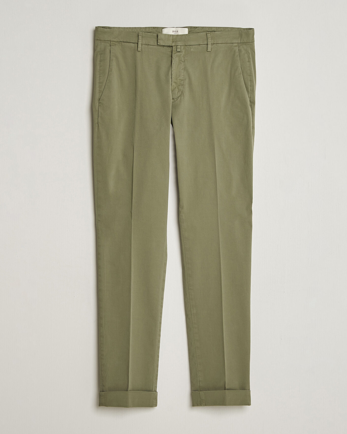 Herr | Byxor | Briglia 1949 | Slim Fit Cotton Chinos Olive